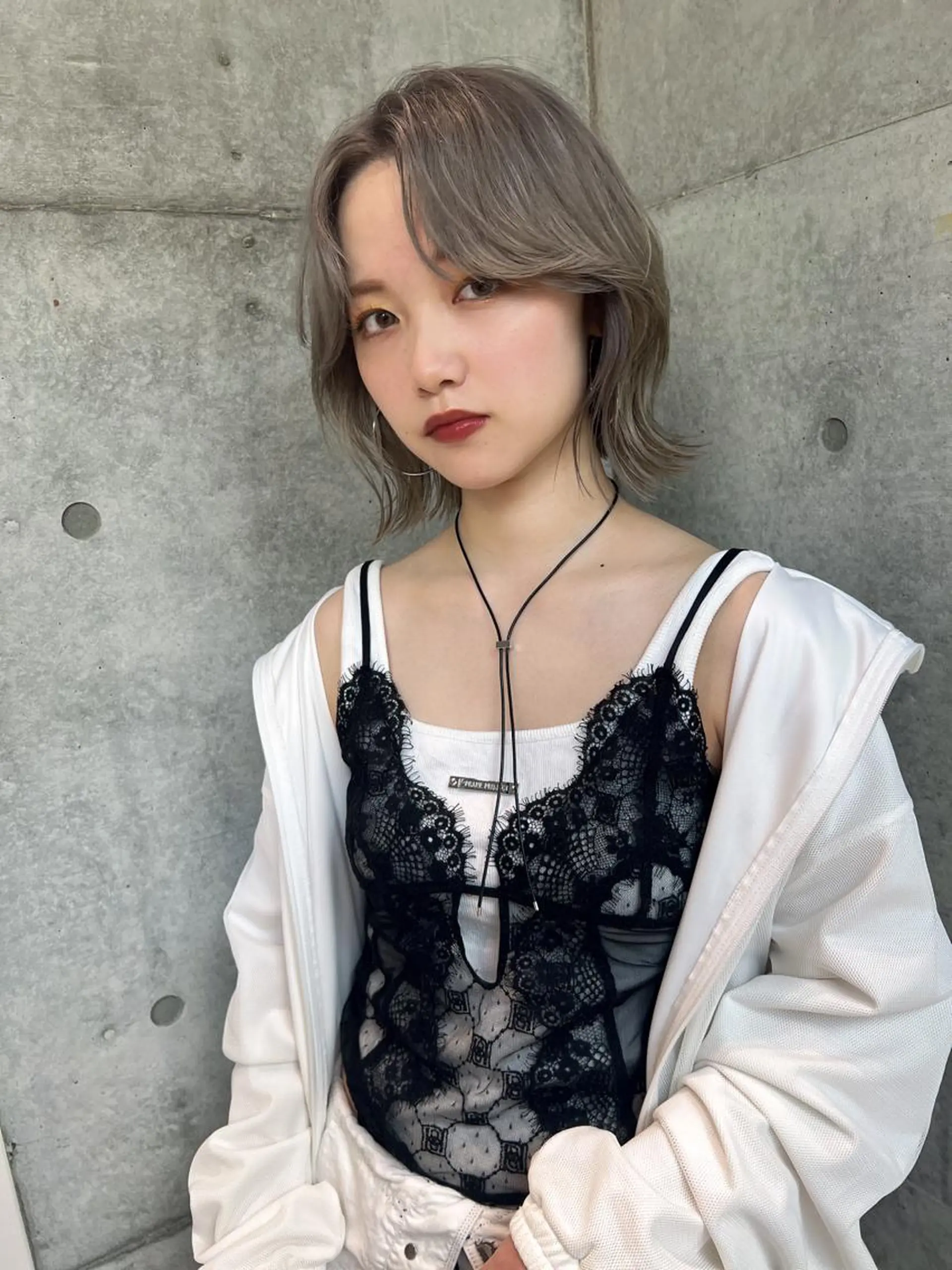 ミディアム カラー ヘアカラー トリートメント 福岡縮毛矯正✨️ ストレート 向井和輝のヘアスタイル