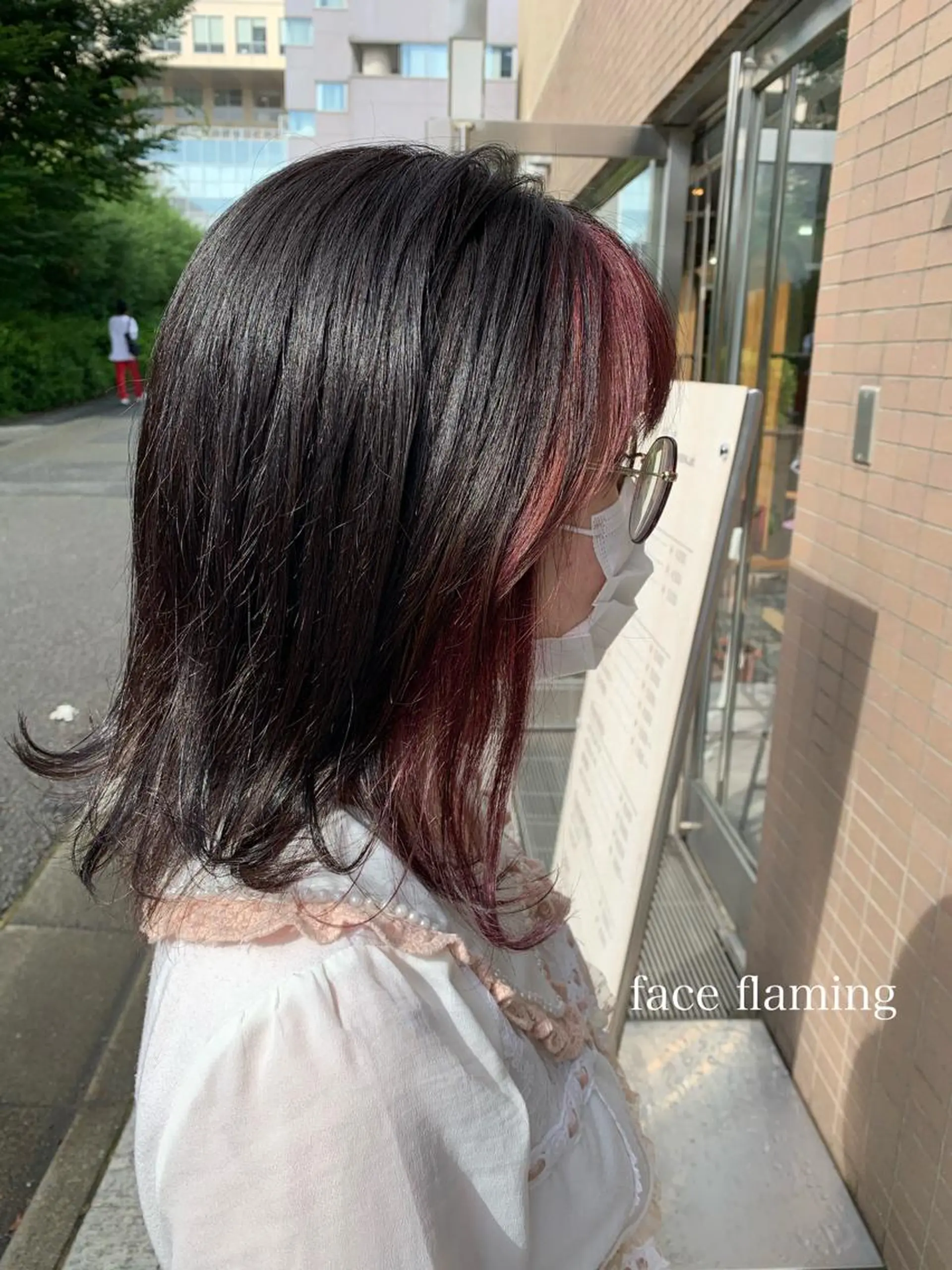 ミディアム ミストバング メンズバレイヤージュ 斉藤春のヘアスタイル