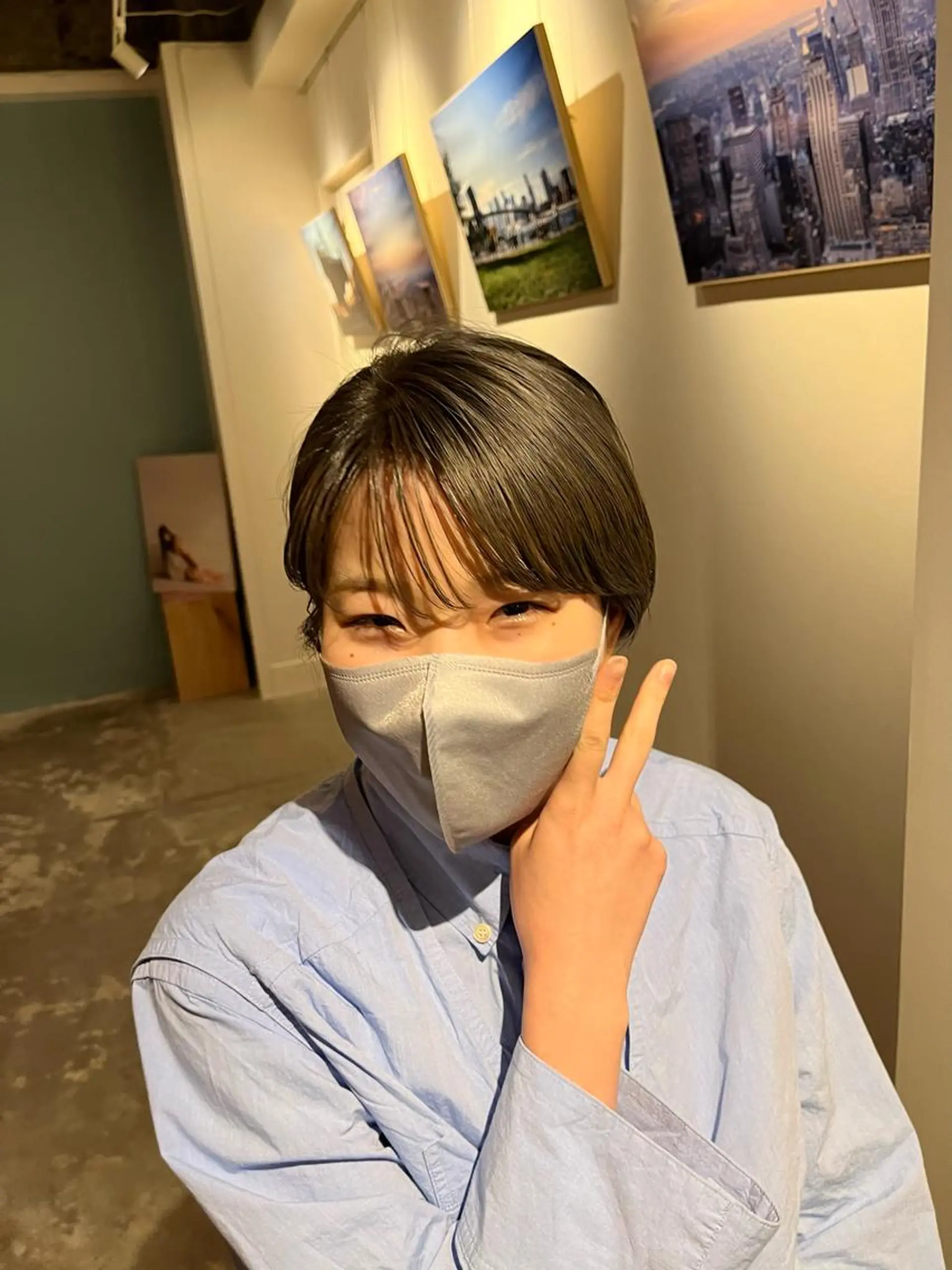 ショート カラー ハイトーンカラー ショートヘア robe所属・robe 田中 実友のヘアスタイル