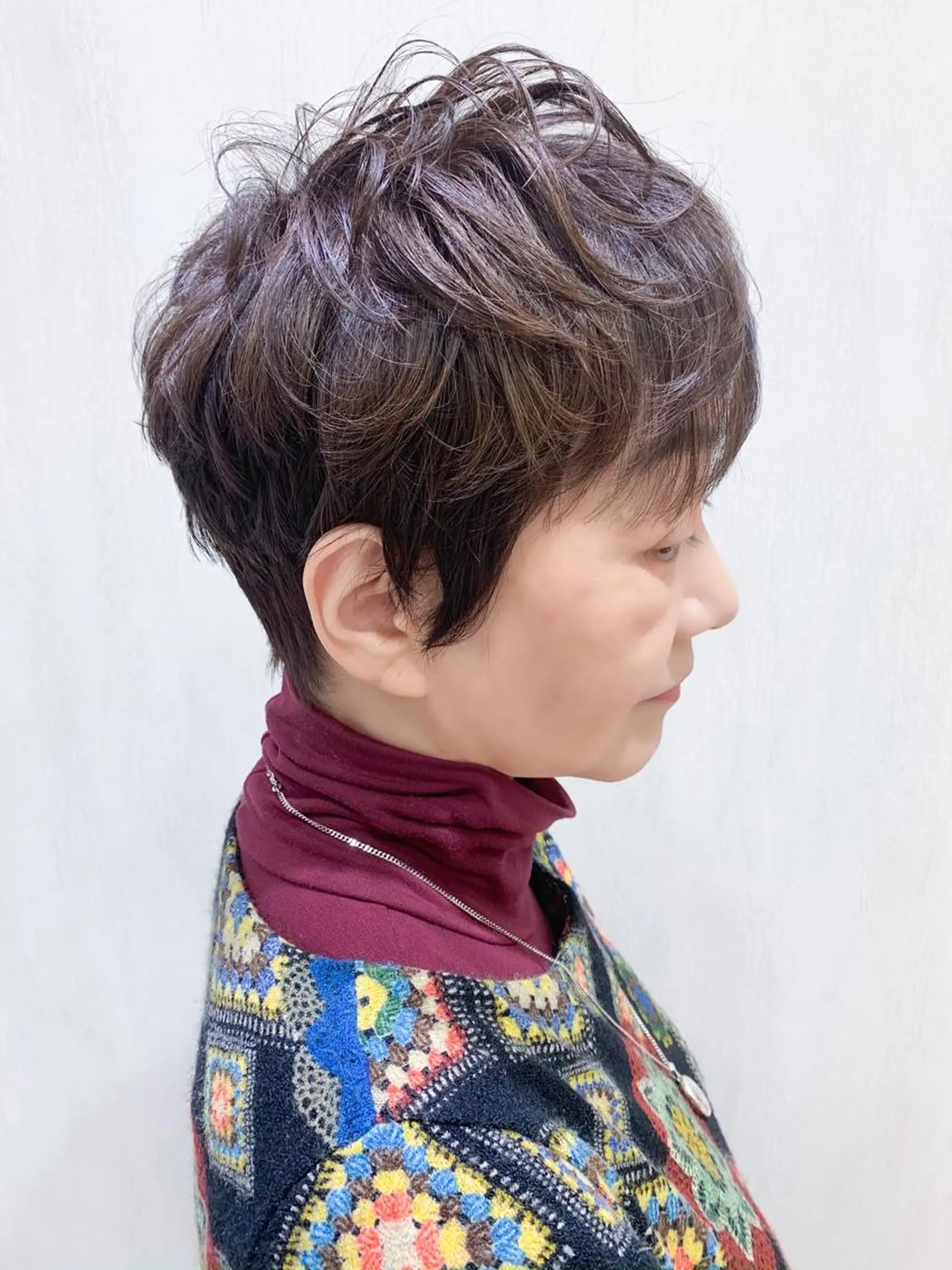 ショート ミセス ショートヘア ヘアカラー トリートメント 内藤　宏紀 tidasmileのヘアスタイル