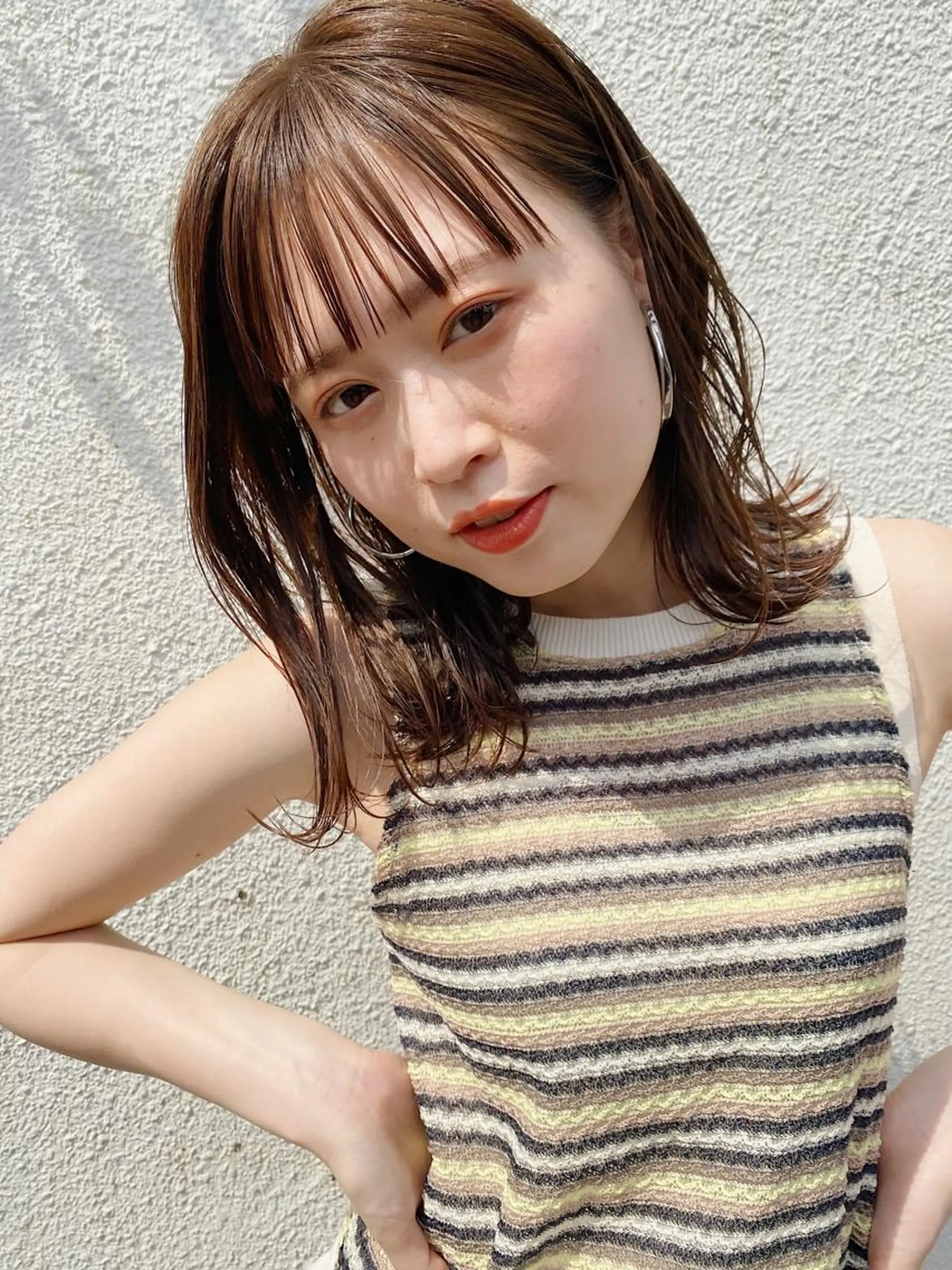 ミディアム 外ハネヘア momoka /ショート/ボブのヘアスタイル