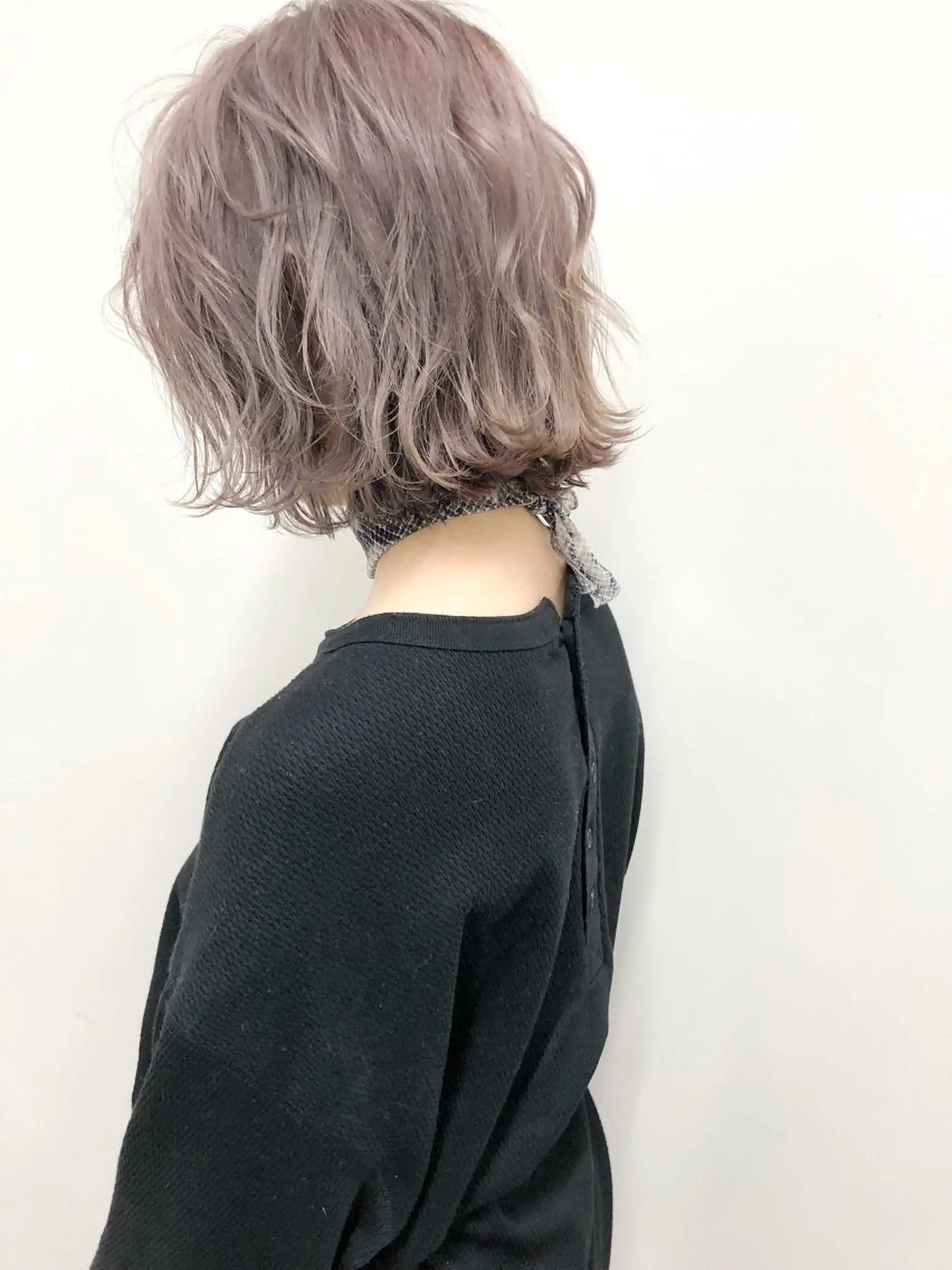 ミディアム 透明感カラー／ 髪質改善／ボブ／中山のヘアスタイル