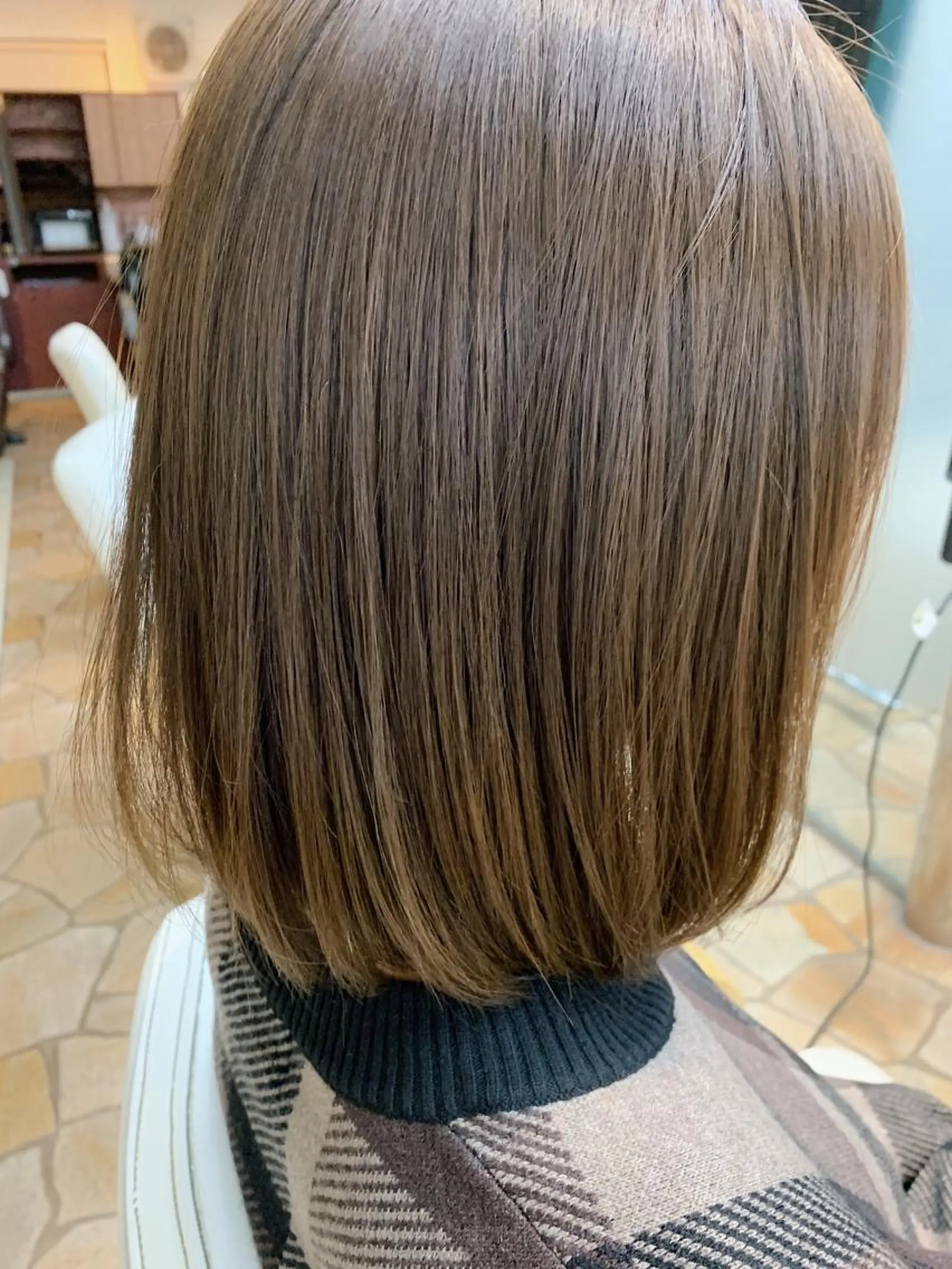 ミディアム カラー ハットリ /北習志野のヘアスタイル