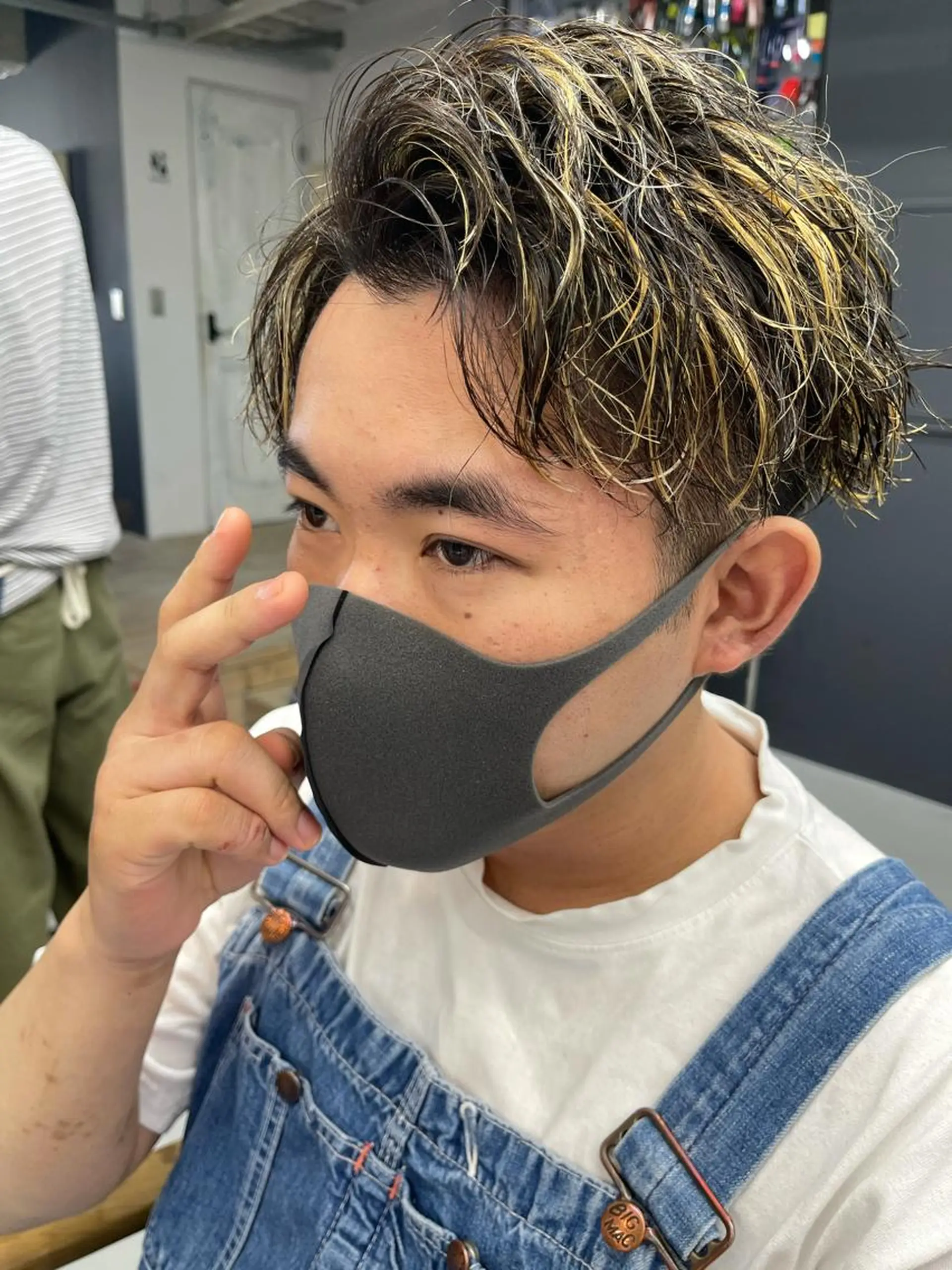 ショート カラー メンズ カット ヘアカラー 森本裕/オーナー/ スパイラルパーマのヘアスタイル