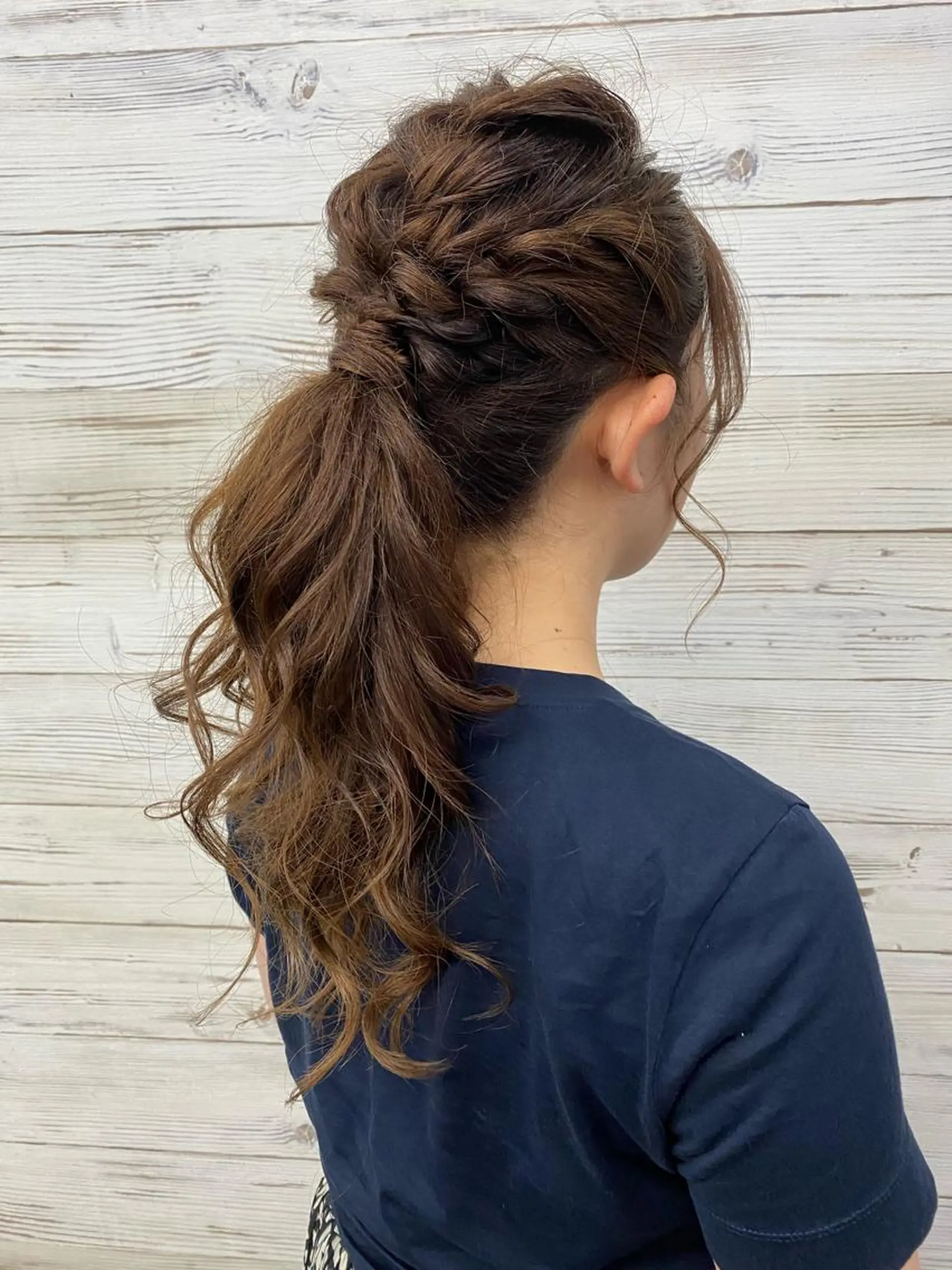 ミディアム カラー ヘアアレンジ ショートボブ 編み込みエクステ シールエクステ ミディアムパーマ バレイヤージュ LAVENDIA Azabu所属・LAVENDIA 初音のヘアスタイル