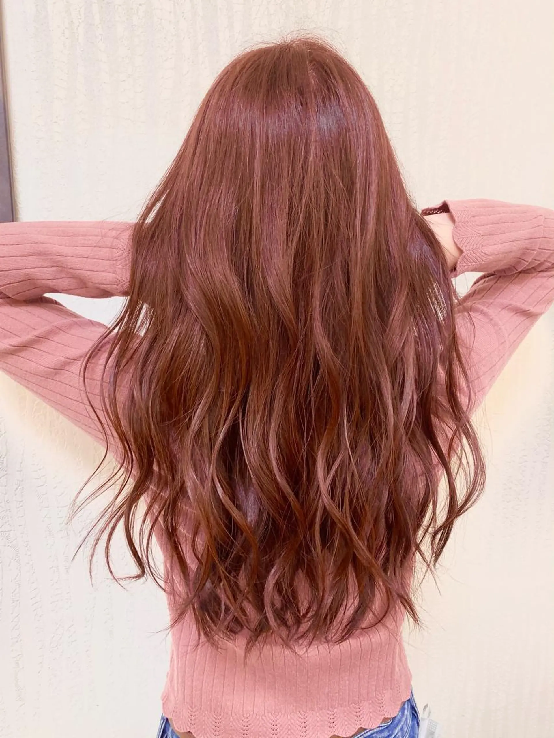 ロング カラー ピンクカラー カット ヘアカラー トリートメント YURI ✨のヘアスタイル