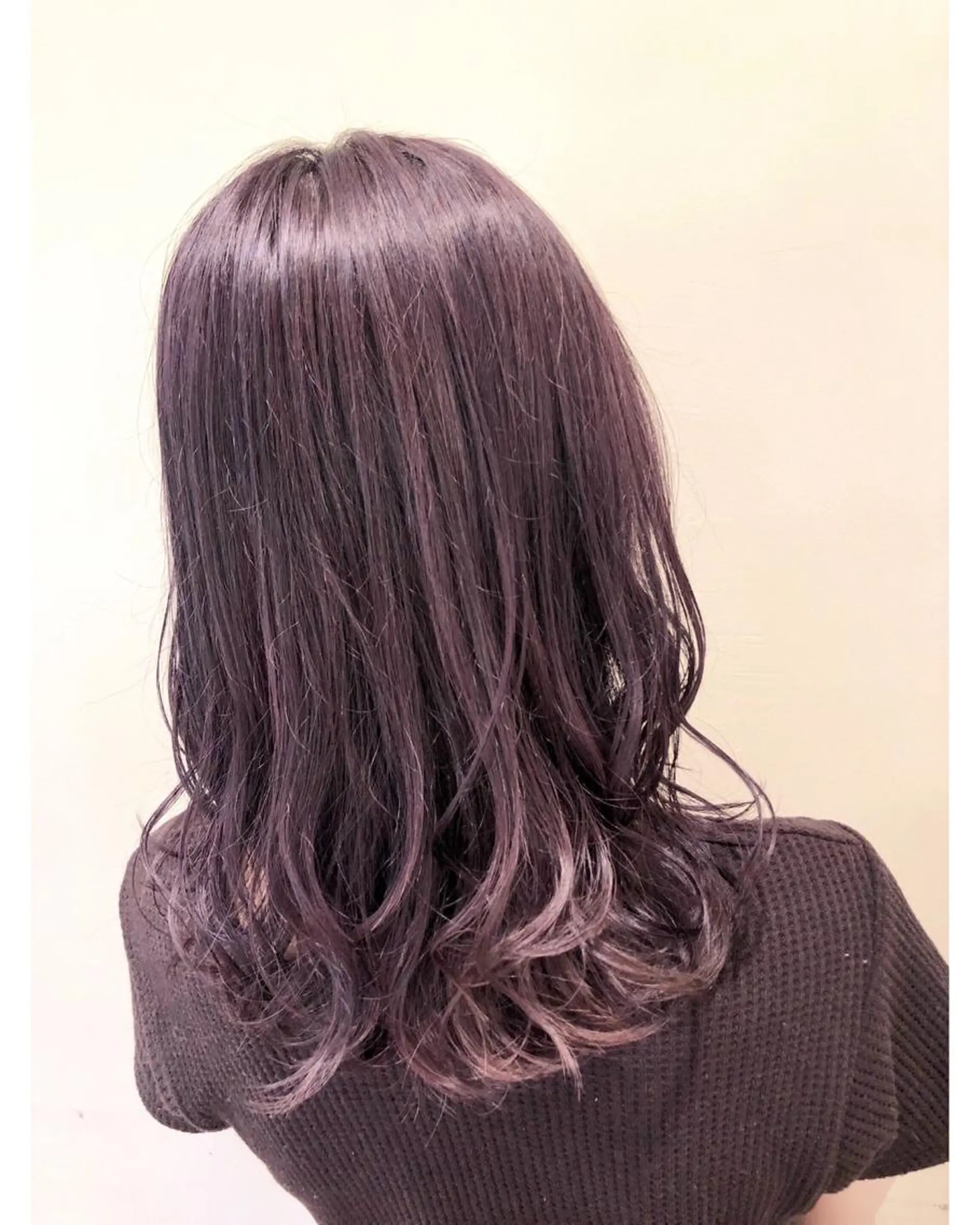セミロング カラー アッシュ パープルカラー パープルアッシュ ヘアカラー トリートメント 💓シールエクステ ルミエールのヘアスタイル