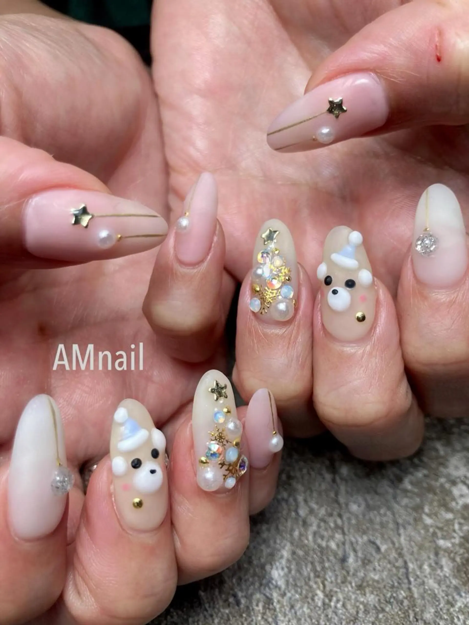 ネイル ロングネイル 持ち込み スカルプネイル ハンドネイル ネイルアーティスト SUE（スゥ）のネイルデザイン