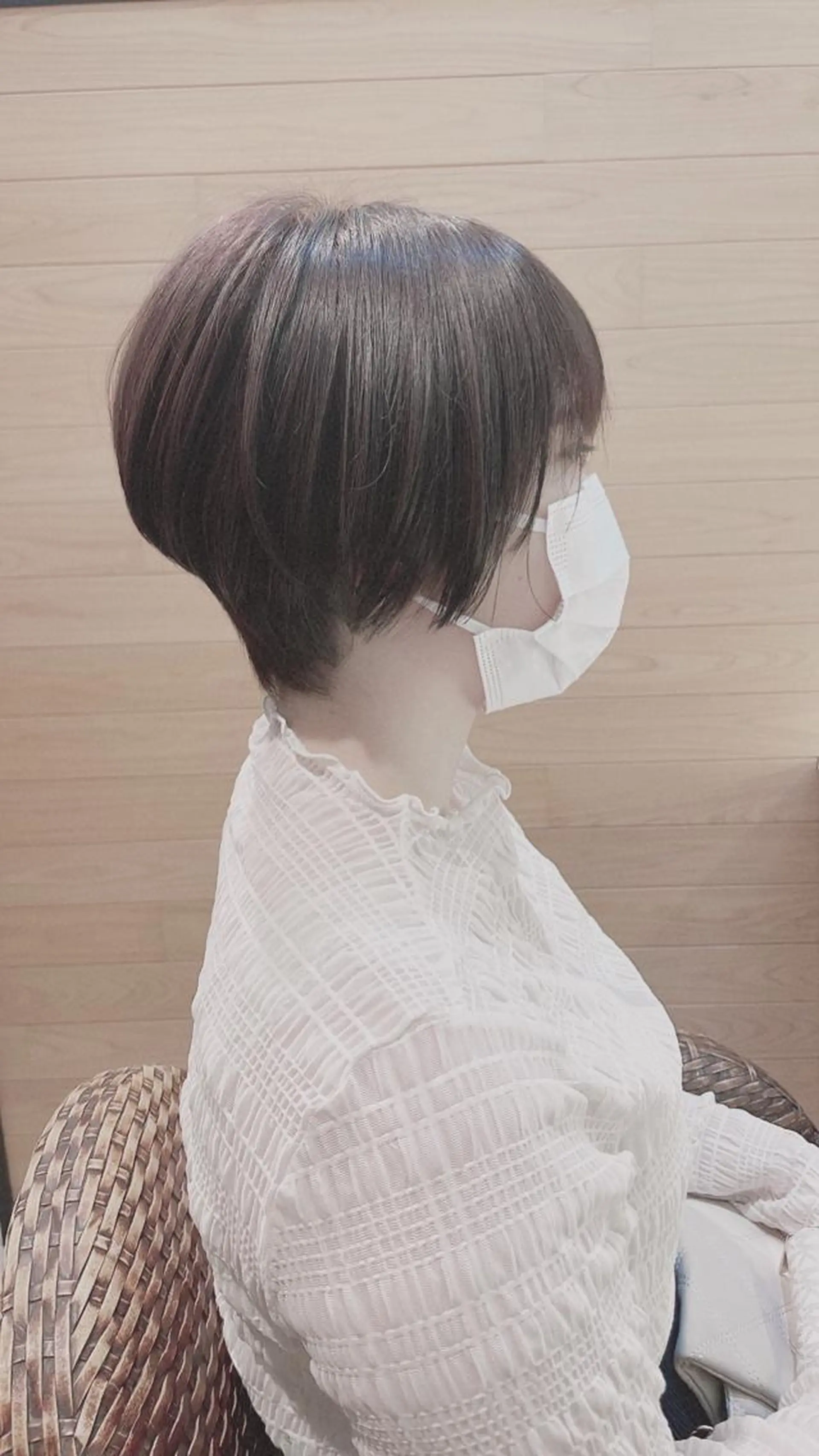 ショート カラー ヘアアレンジ くびれヘア 白取 星矢のヘアスタイル