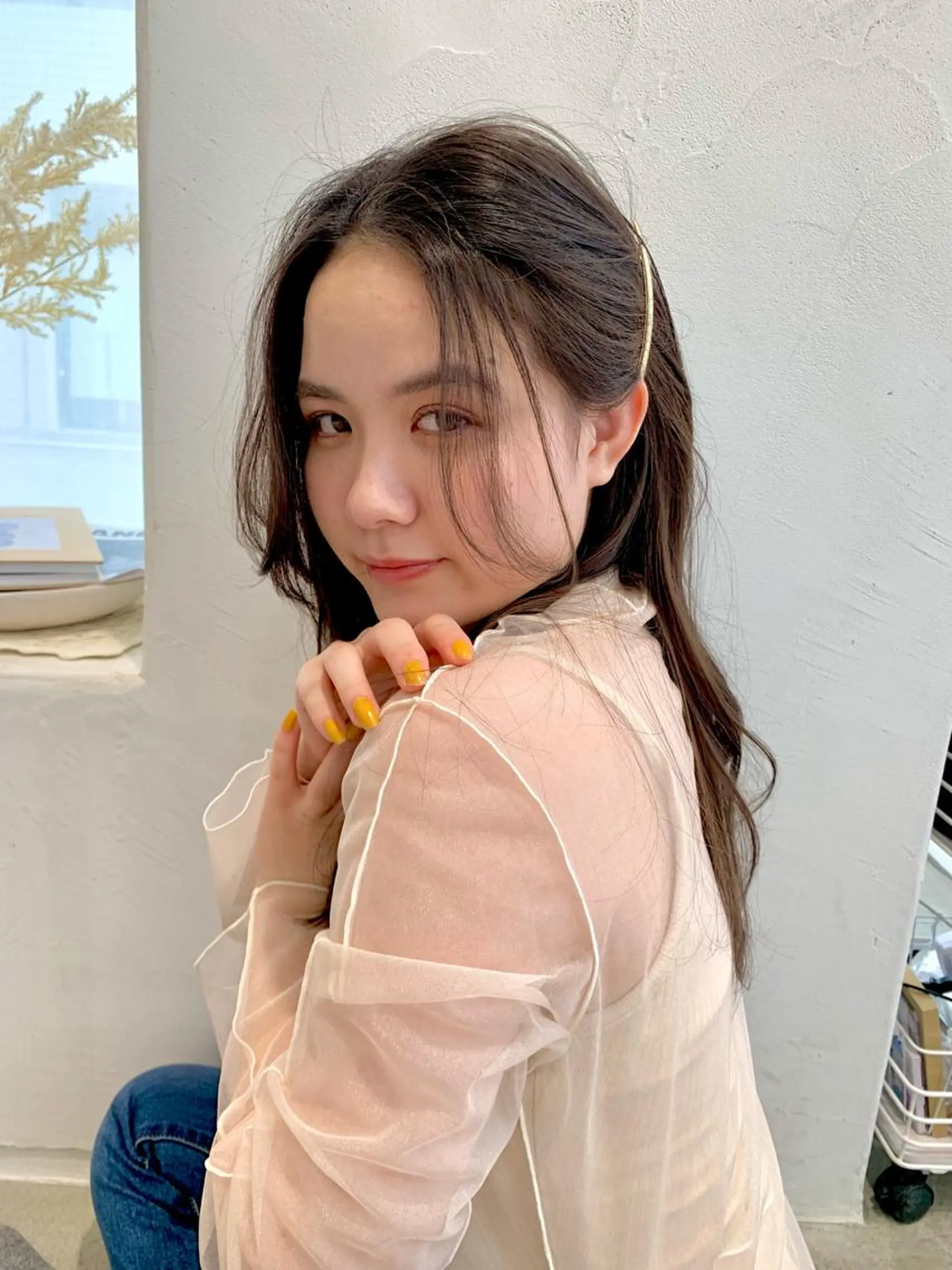 セミロング カラー カット ヘアカラー トリートメント ぱつっとボブ/ 小野あかねのヘアスタイル