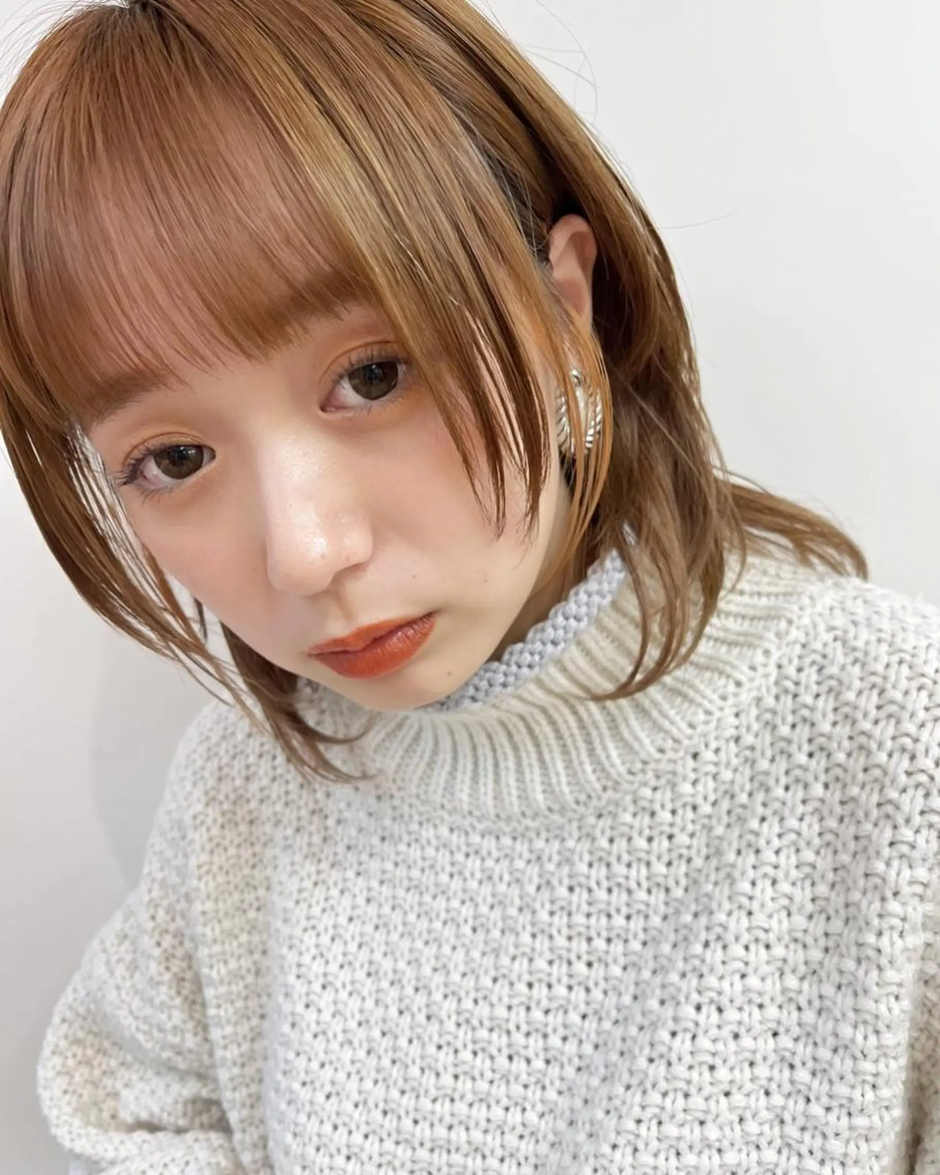 ミディアム カラー ヘアアレンジ ベージュカラー グラデーションカラー グレージュ ハイライトカラー ミルクティーベージュ 韓国/髪質改善💘 櫻井かれんのヘアスタイル