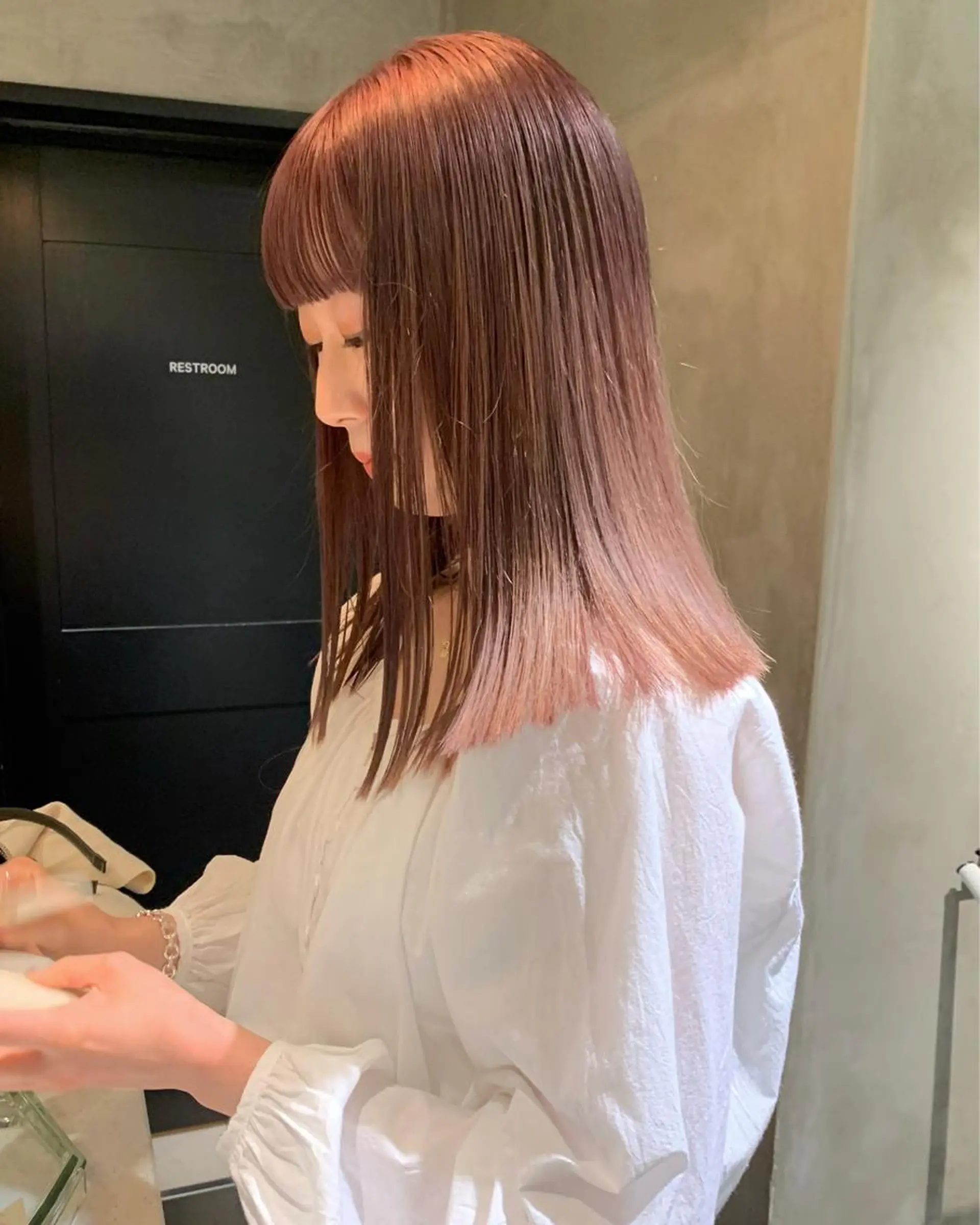 セミロング カラー ヘアカラー トリートメント アンニュイヘア🪽 ayumiのヘアスタイル