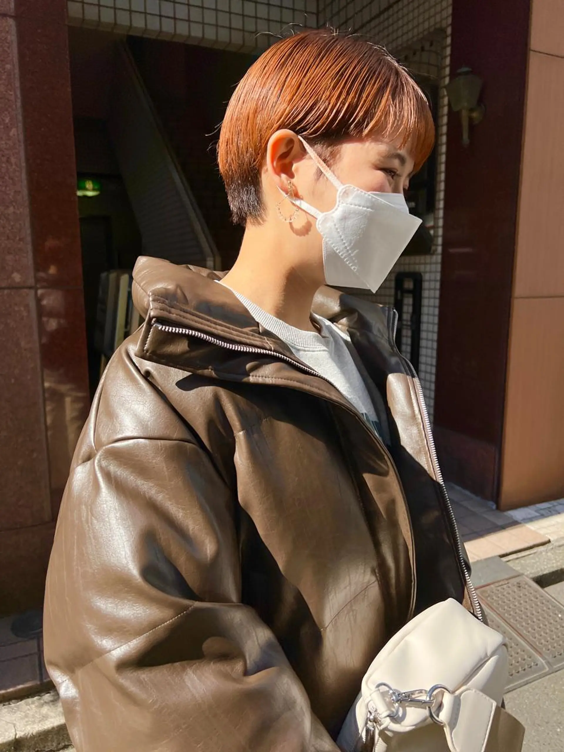 ショート カラー ベージュカラー オレンジ オレンジベージュ ショートヘア 🌿ショート🌿 パーマ🌿淳平のヘアスタイル