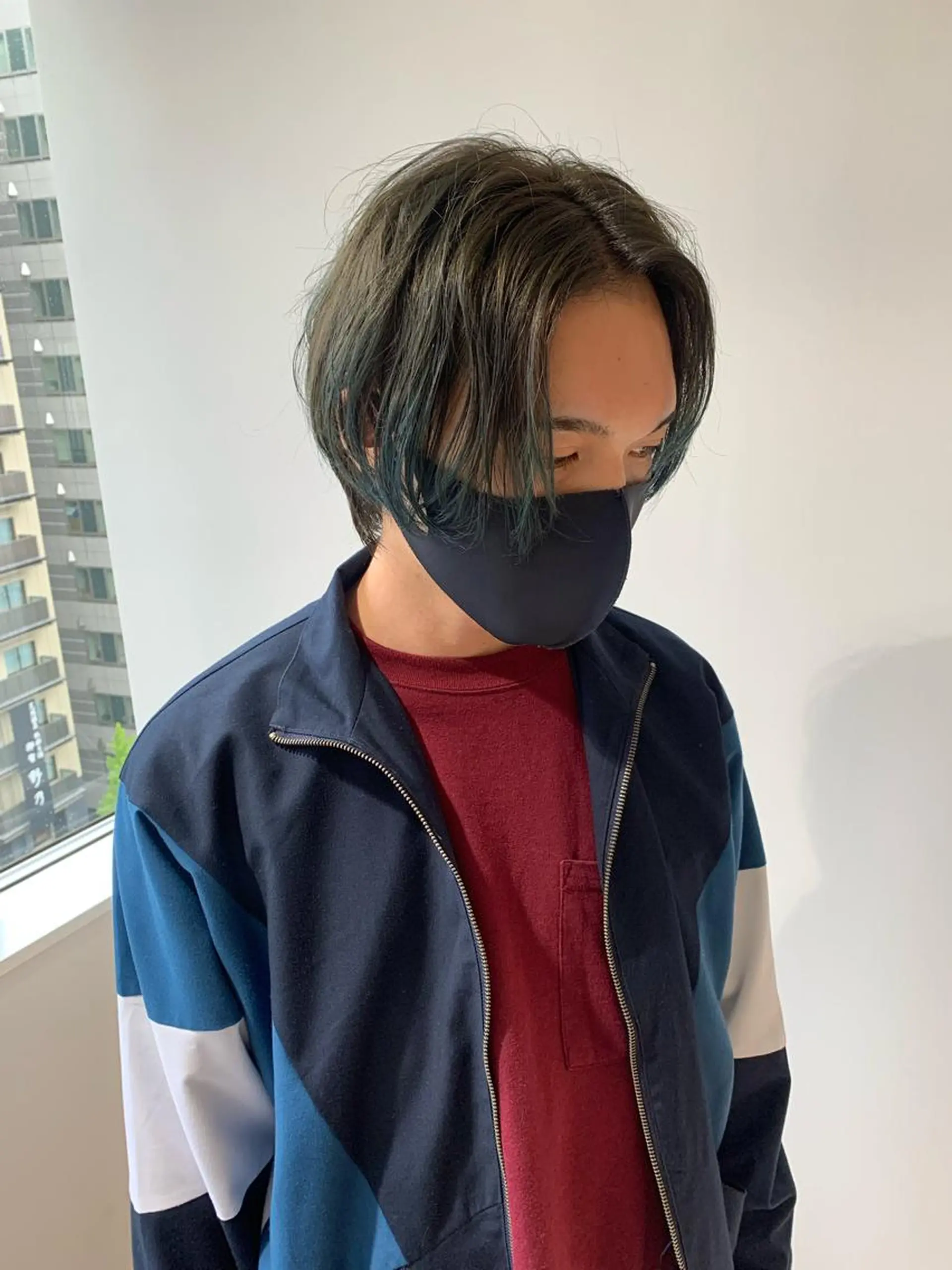 ショート カラー メンズ ブルーカラー グラデーションカラー stylist hiro  by schon所属・大人男髪/メンズ パーマ/hiroのヘアスタイル