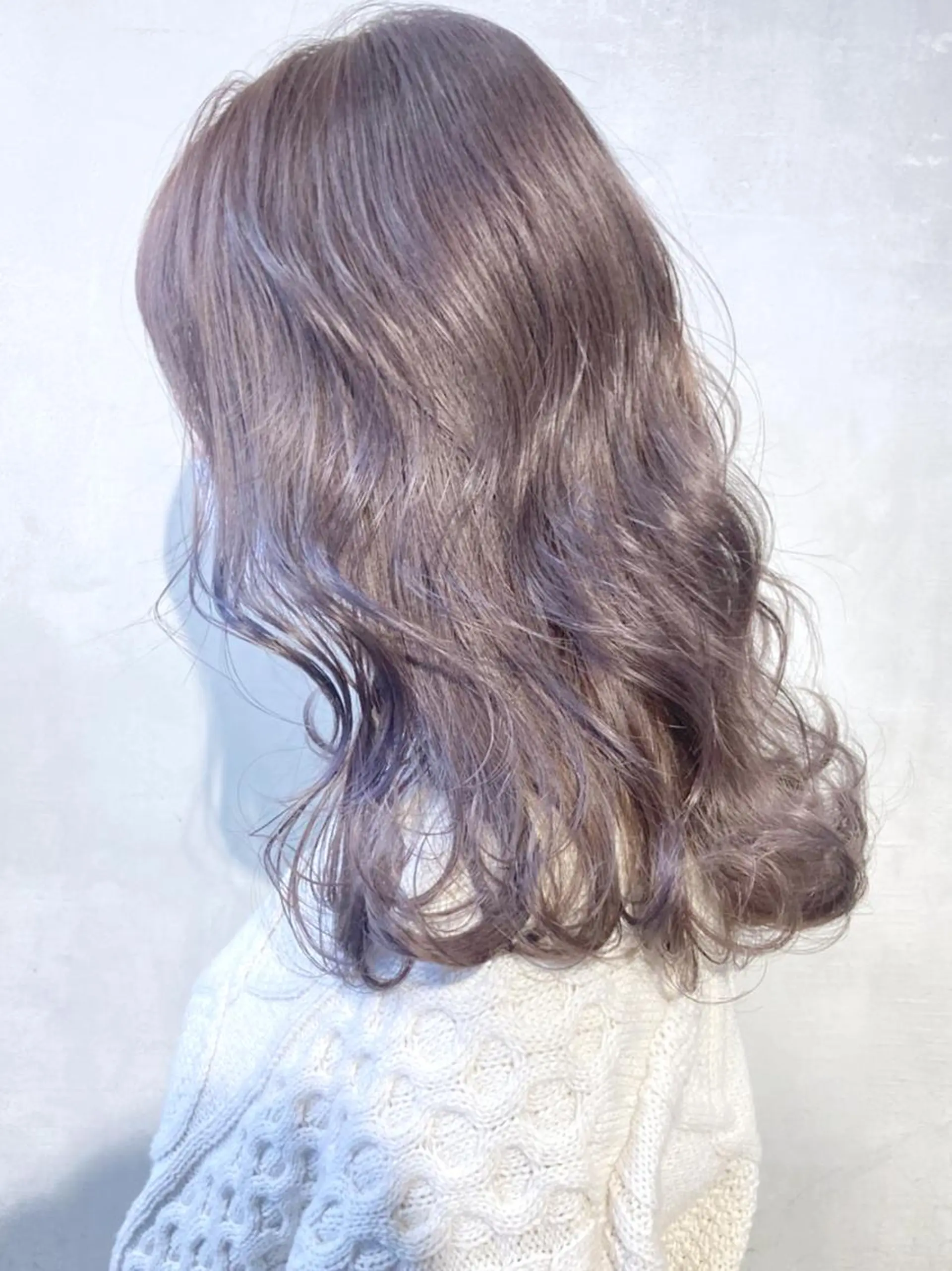 ミディアム カラー パーマ ヘアアレンジ アッシュ ラベンダーカラー ラベンダーアッシュ ITbyALBUM 八王子店のヘアスタイル
