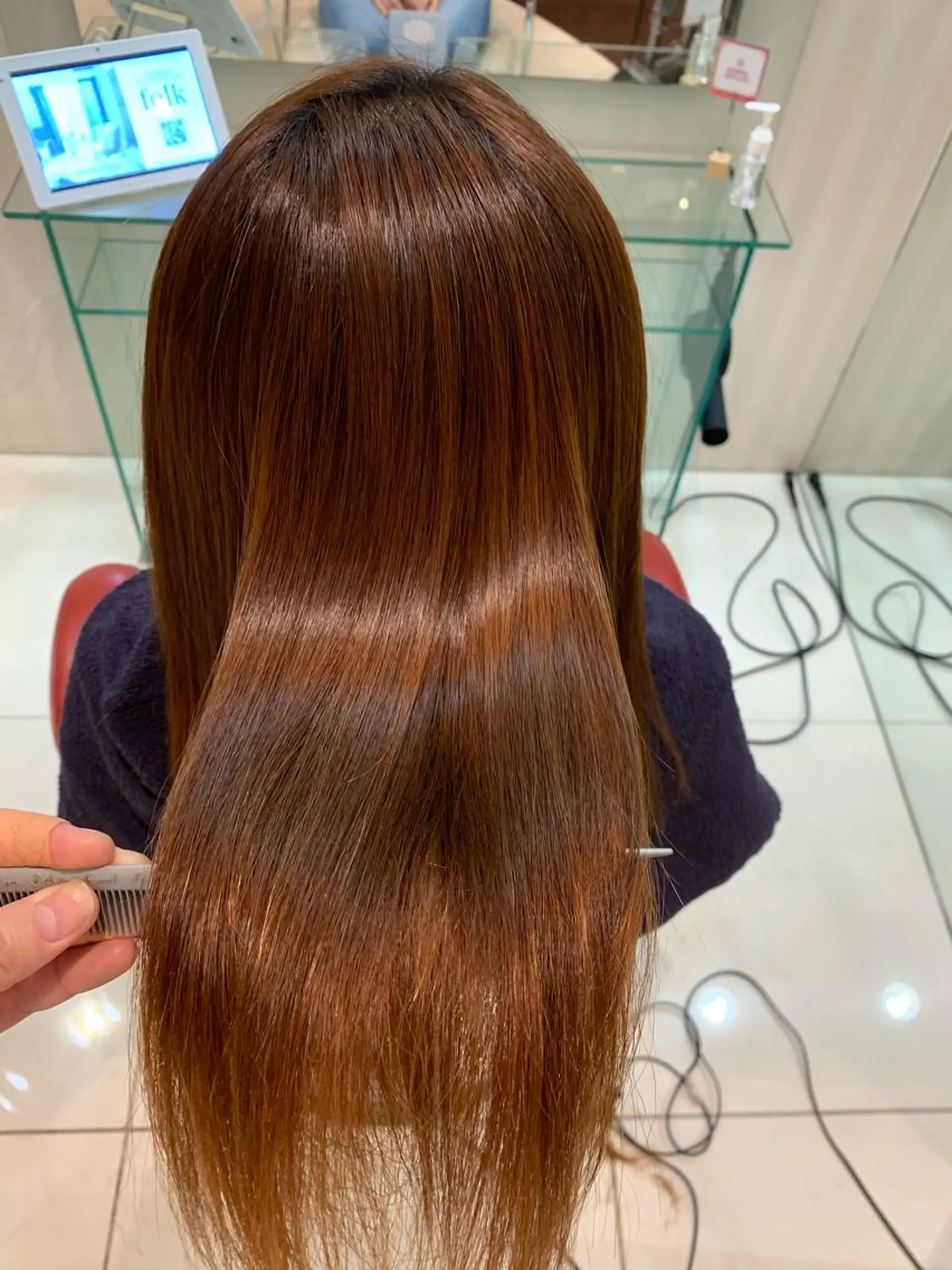 セミロング 縮毛矯正/似合わせ EARTH岐阜髙橋のヘアスタイル