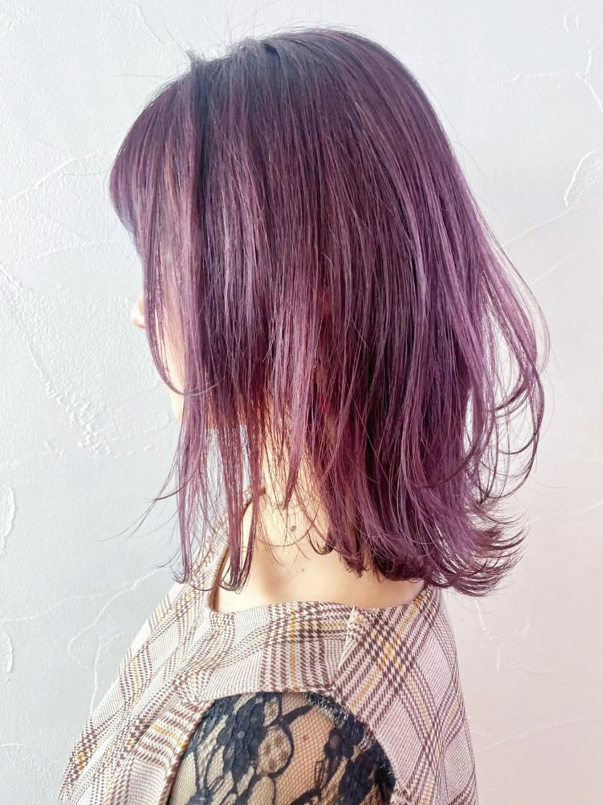 ミディアム カラー パーマ ヘアアレンジ ラベンダーカラー ITbyALBUM 八王子店のヘアスタイル