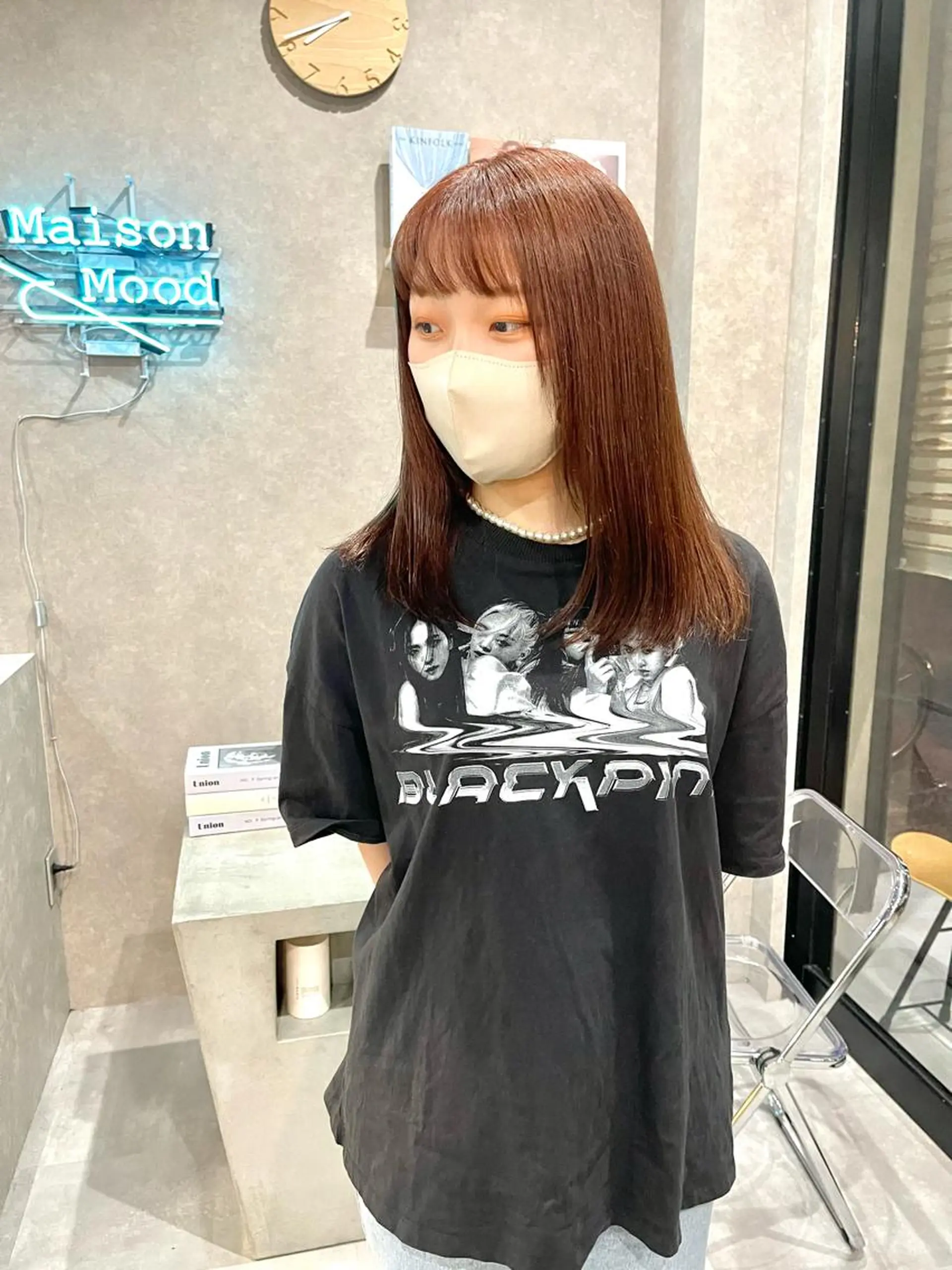 ミディアム カラー カット ヘアカラー トリートメント mood tatemachiのヘアスタイル