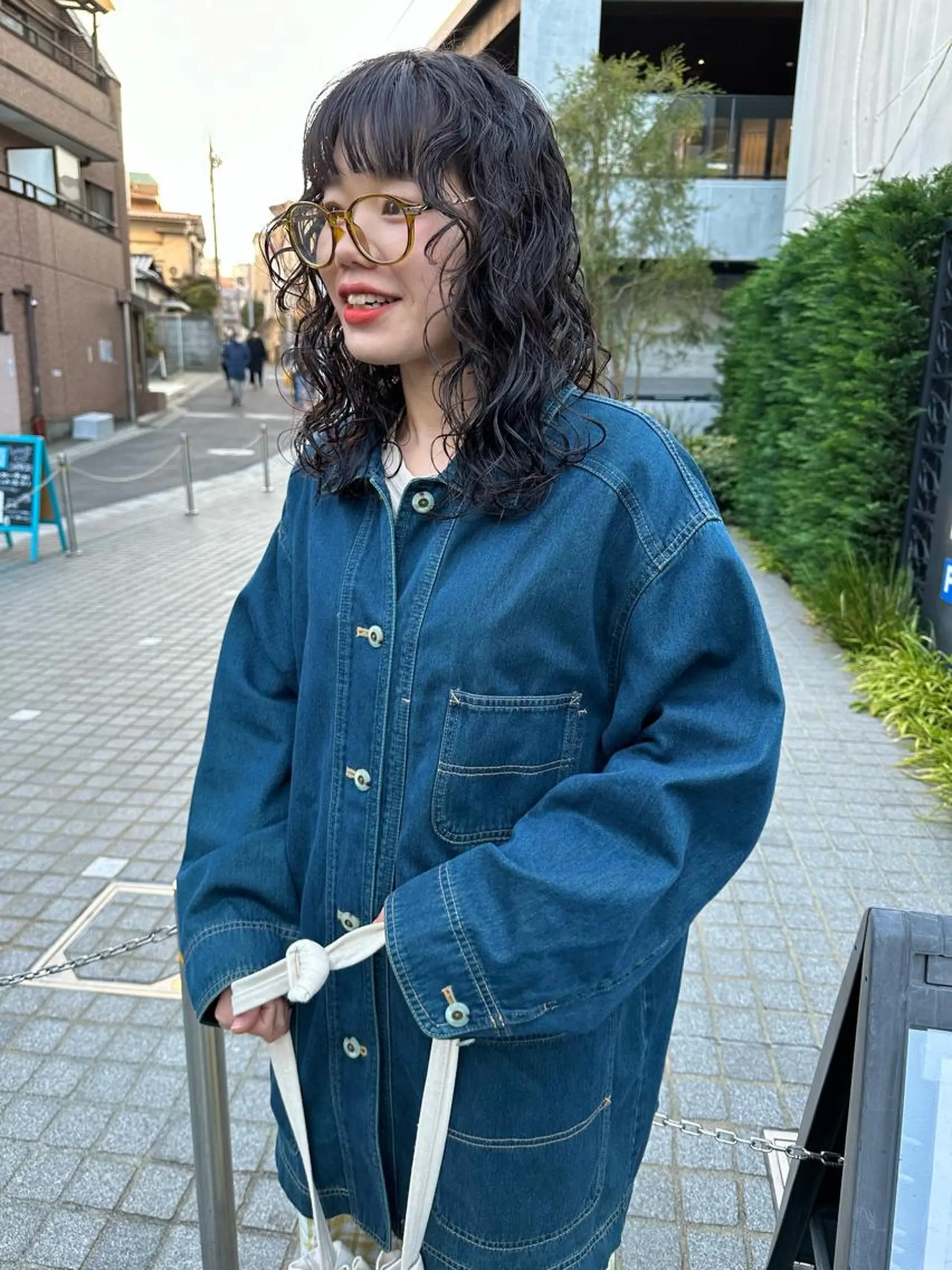 ミディアム パーマ ミディアムパーマ カット ヘアカラー パーマ トリートメント パーマ/透明感カラー /ボブ/吉田一生のヘアスタイル