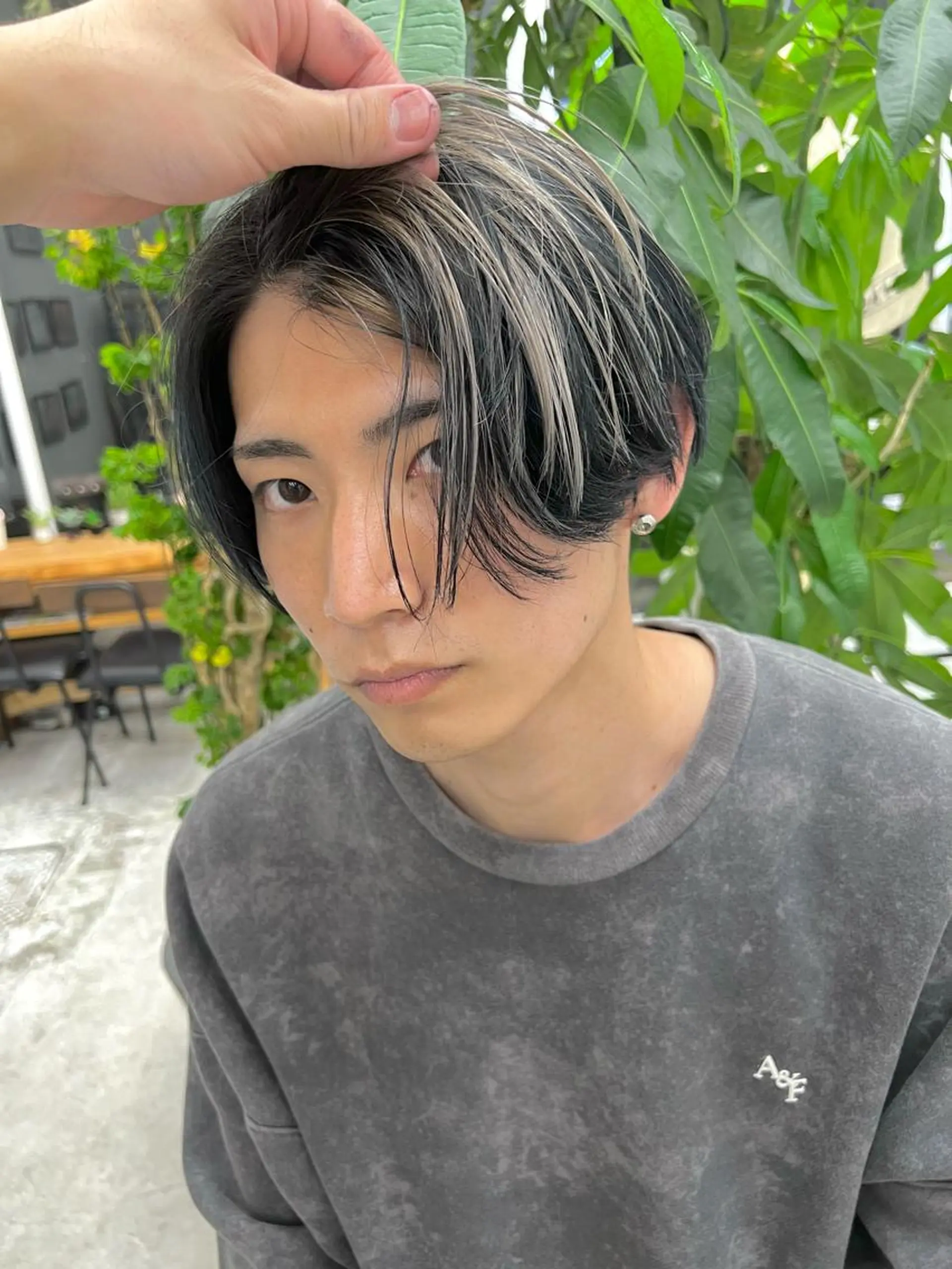 ショート カラー メンズ ダメージレスブリーチ /艶髪/横須賀智也のヘアスタイル