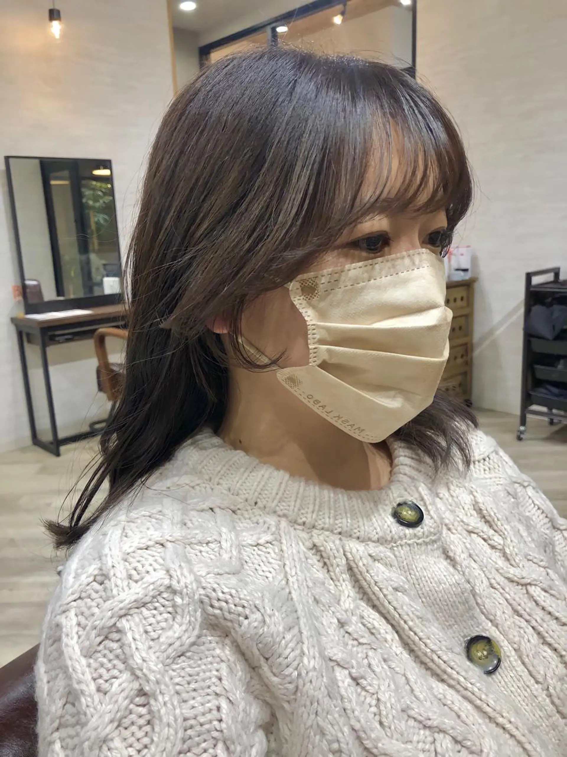 セミロング カラー おくれ毛 小顔カット 顔まわり職人🇰🇷 韓国ヘア/KAITOのヘアスタイル