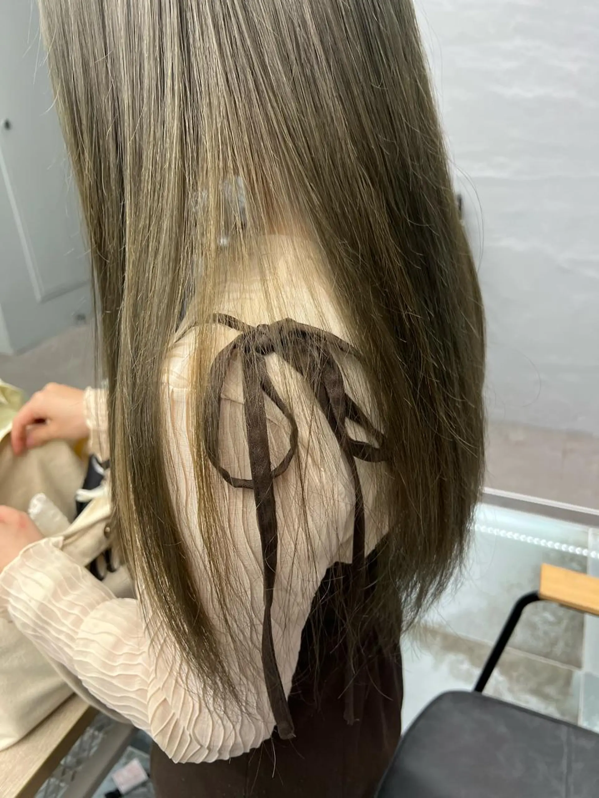 ロング カラー ブリーチ オリーブカラー 【メンズ特化】 寺田遥輝のヘアスタイル