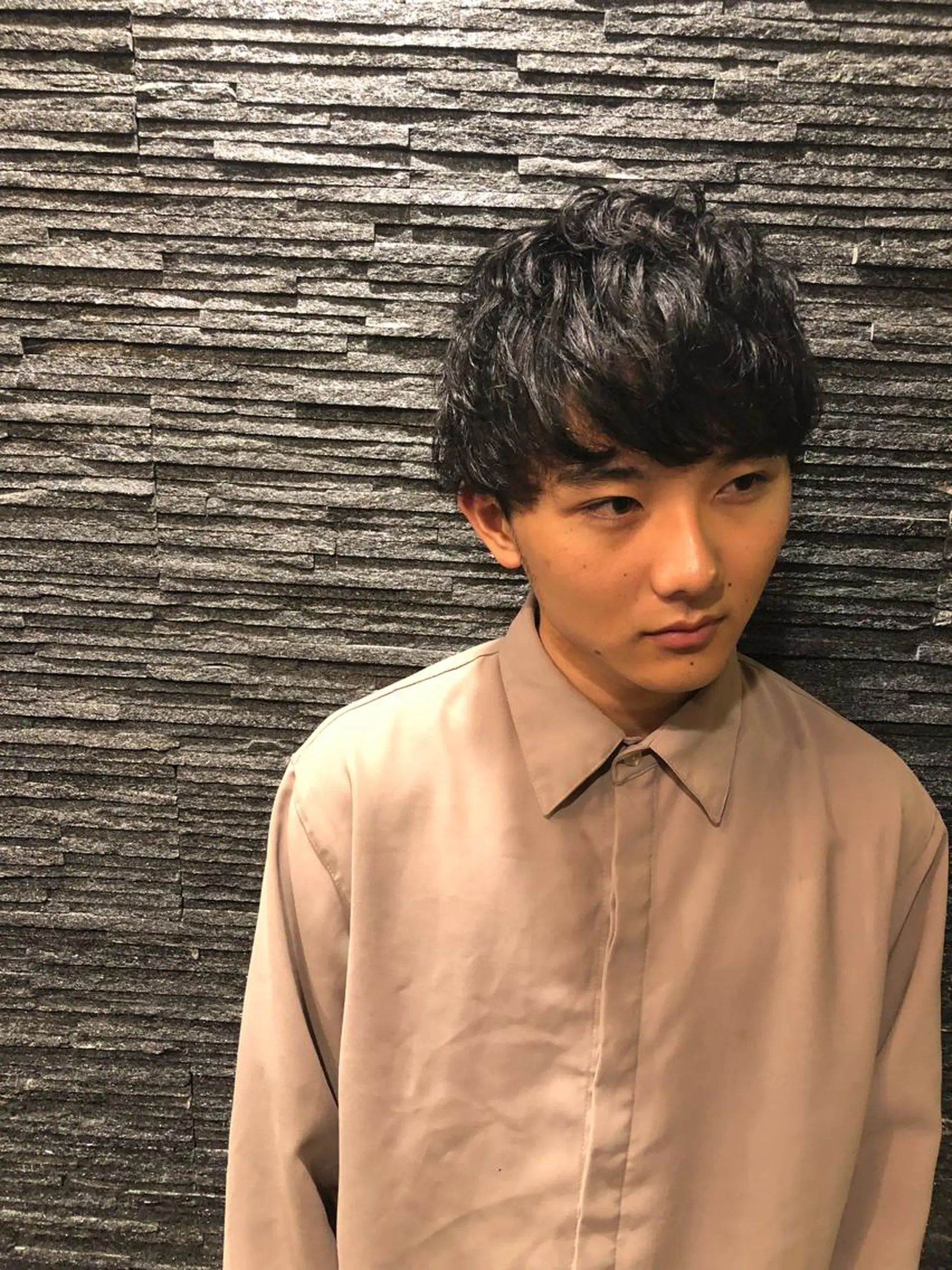 ミディアム パーマ メンズ さくま 佐久間のヘアスタイル