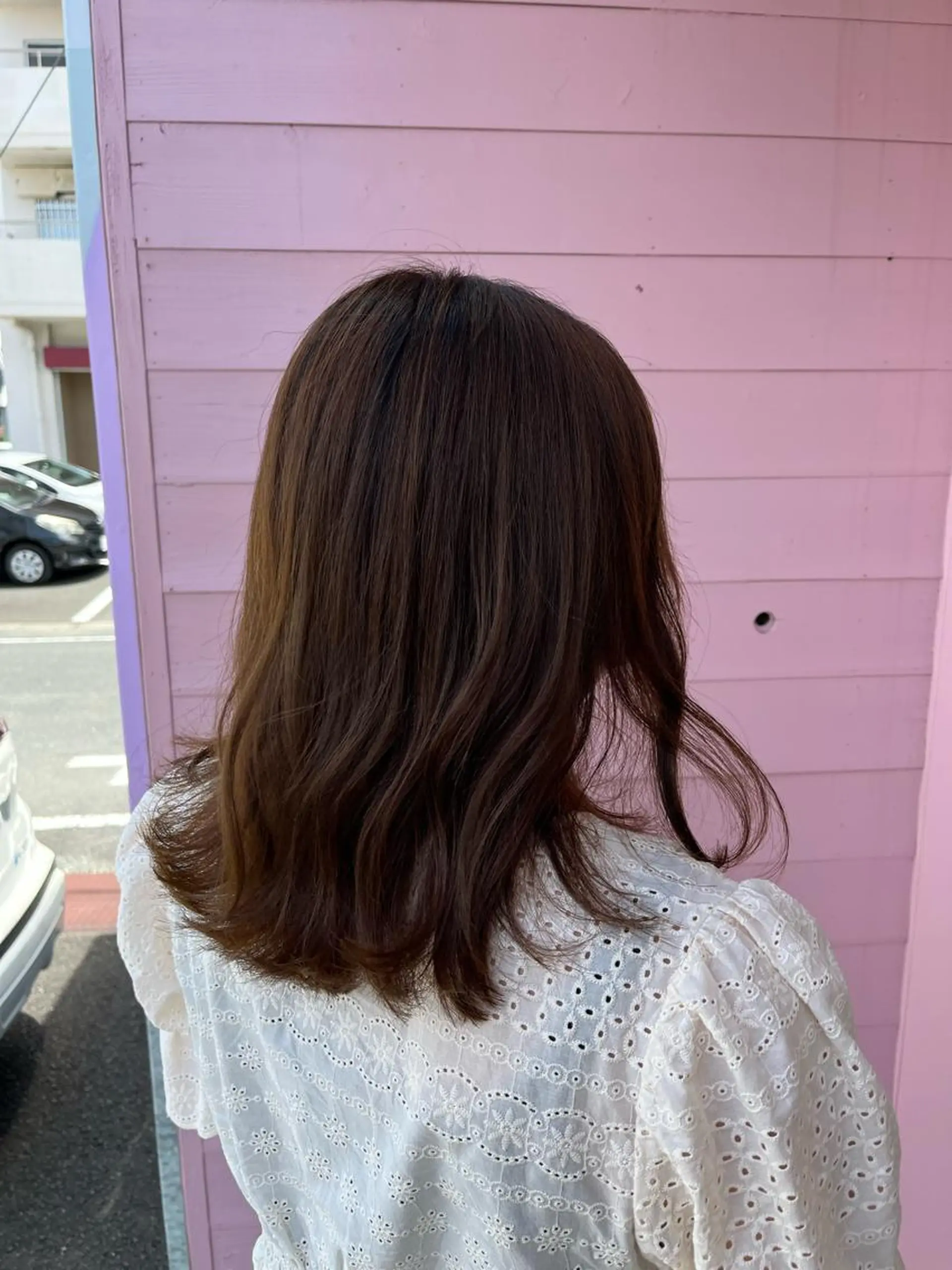 ミディアム 韓国風カラー ボブ ハイライト 髪質改善 韓国風ヘア ボヌールソレイユ所属・☁️彦坂唯有/ 透明感カラー☁️のヘアスタイル