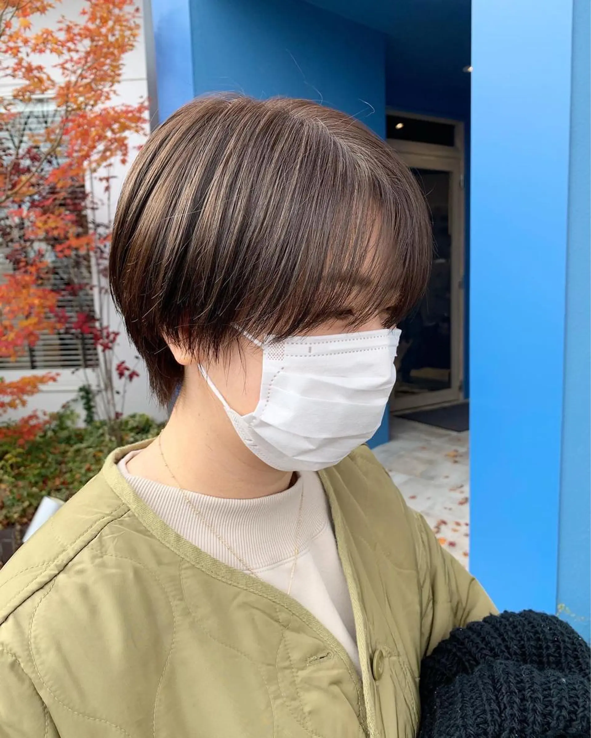ショート カラー 透明感カラー ラベンダーカラー ショートヘア カット ヘアカラー トリートメント 大野 智亜里のヘアスタイル