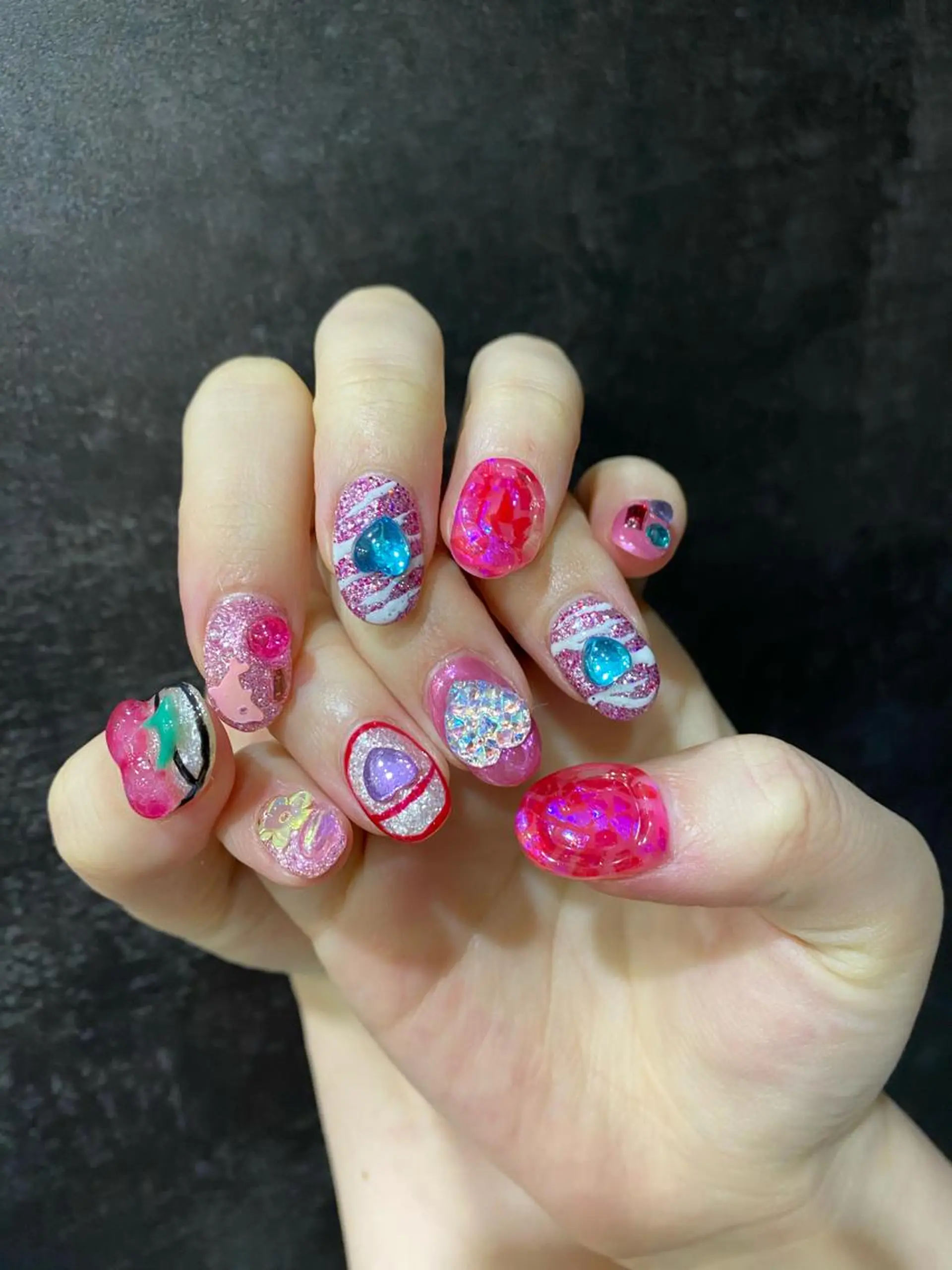 ショート カラー ヘアアレンジ ネイル マツエク・マツパ 💓💓彩 音💓💓のマツエク・マツパデザイン