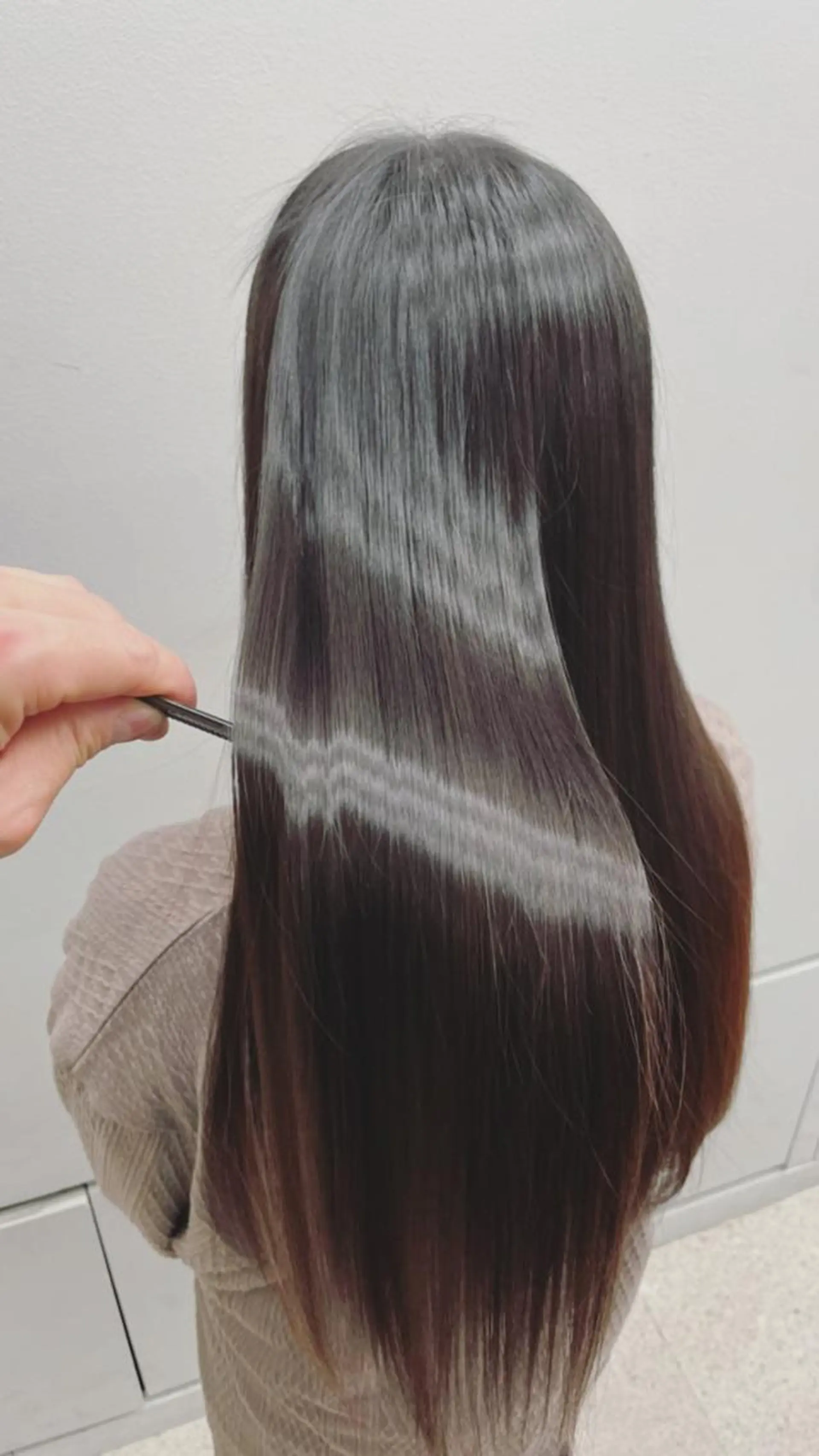 ロング 京都レイヤーカット/ 縮毛矯正/羽柴りくのヘアスタイル