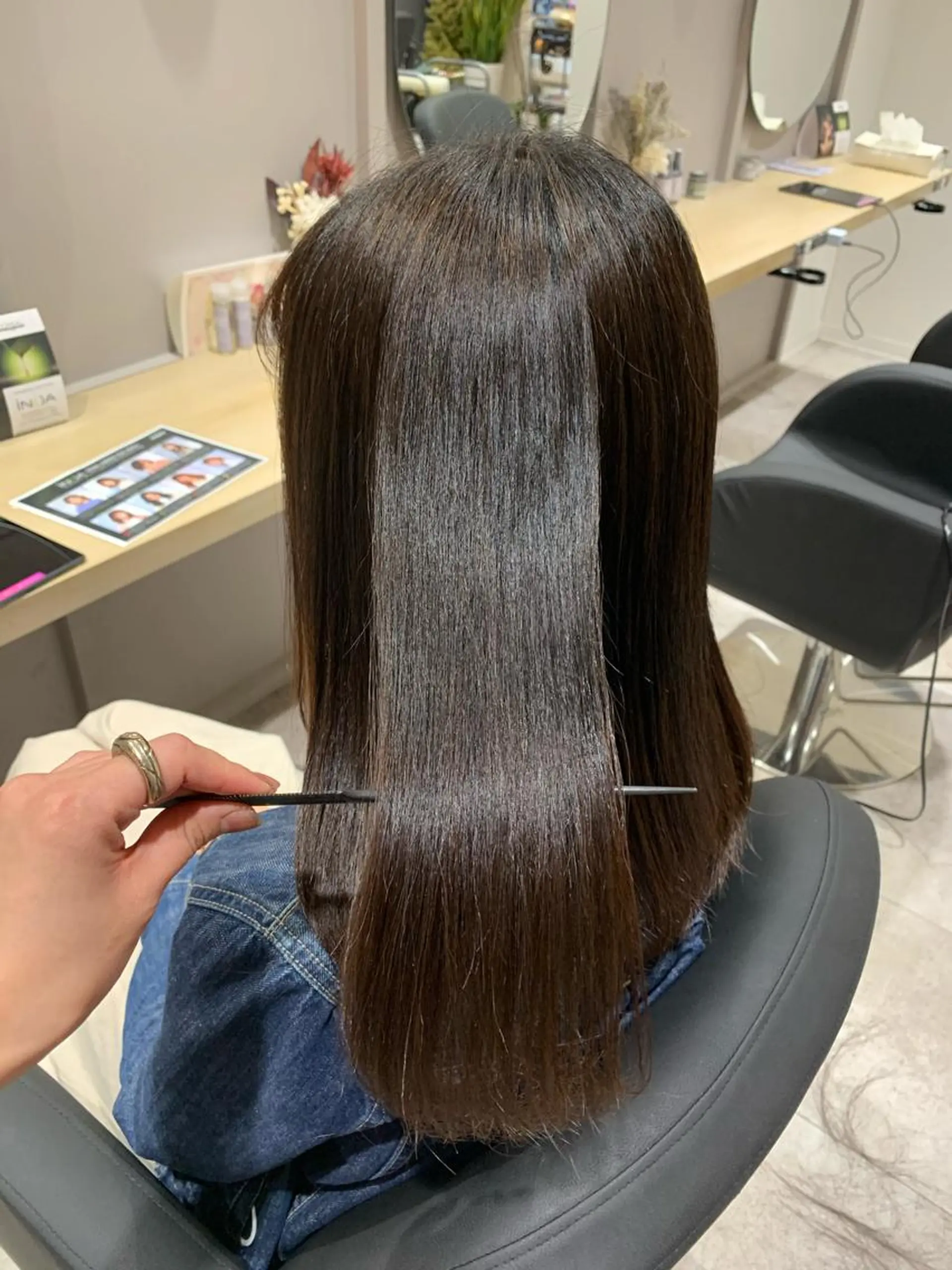 ロング カット 縮毛矯正 🥀韓国ヘア🥀 宮津真菜のヘアスタイル