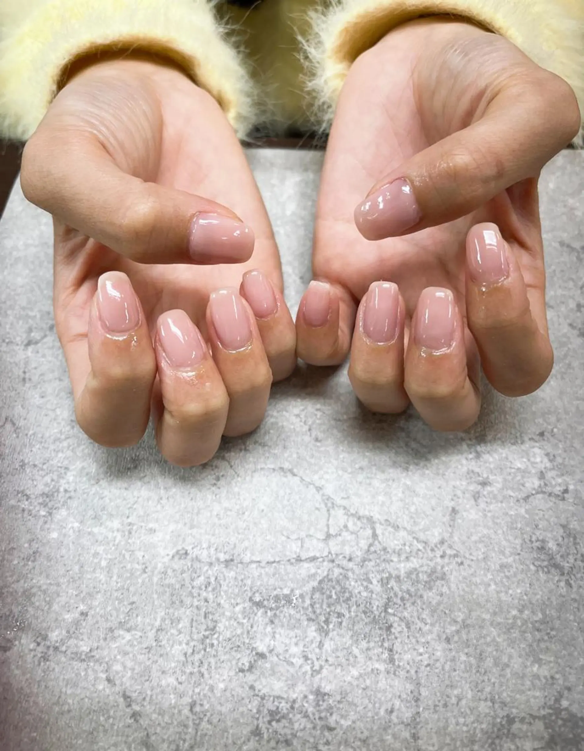 ネイル フットネイル フレンチネイル ジェルネイル ガラスフレンチ グラデーション ハンドネイル FASTNAIL PLUS 新宿店のネイルデザイン