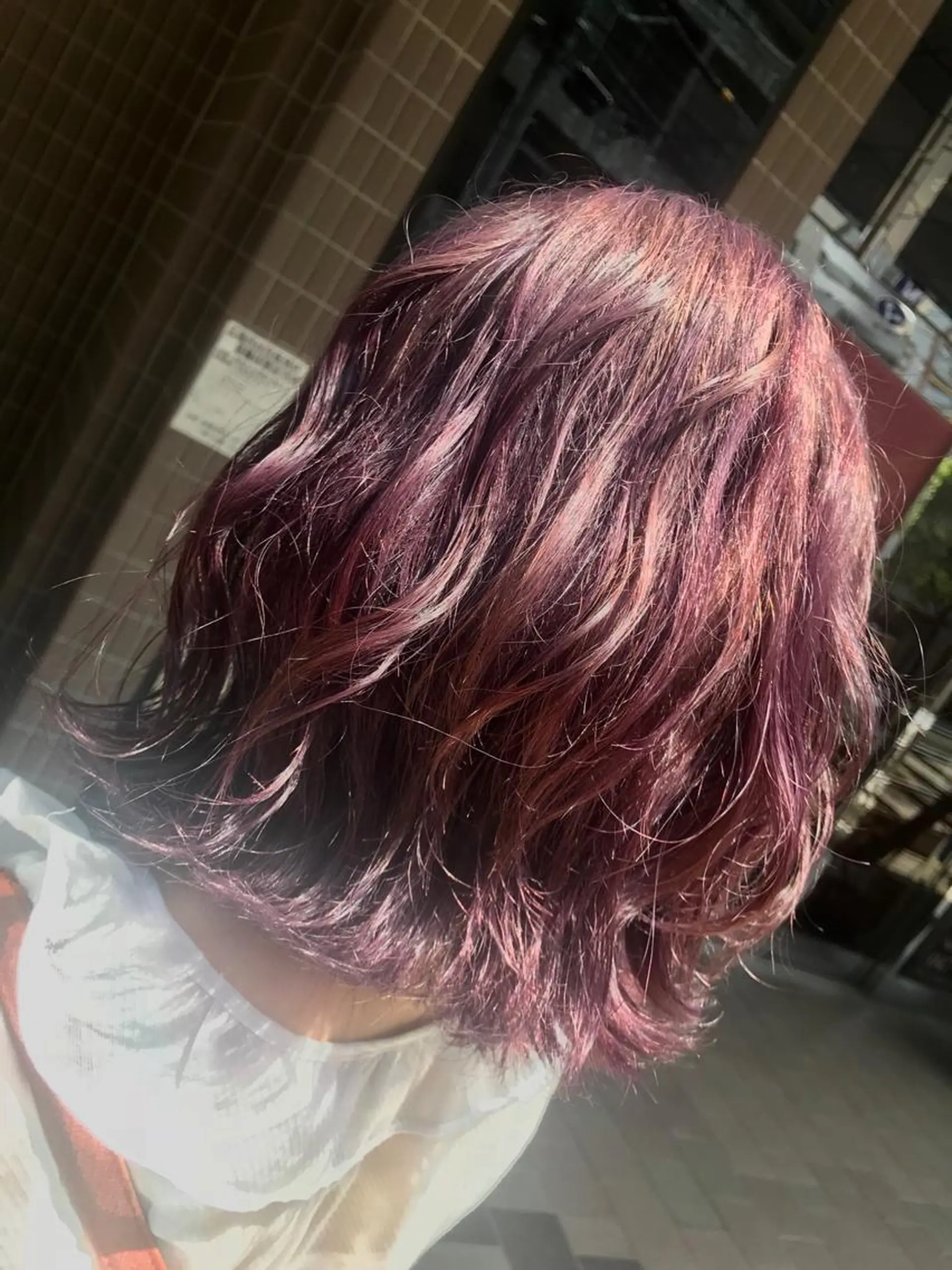 カラー ブリーチ バイオレットカラー 後藤 陽花子のヘアスタイル