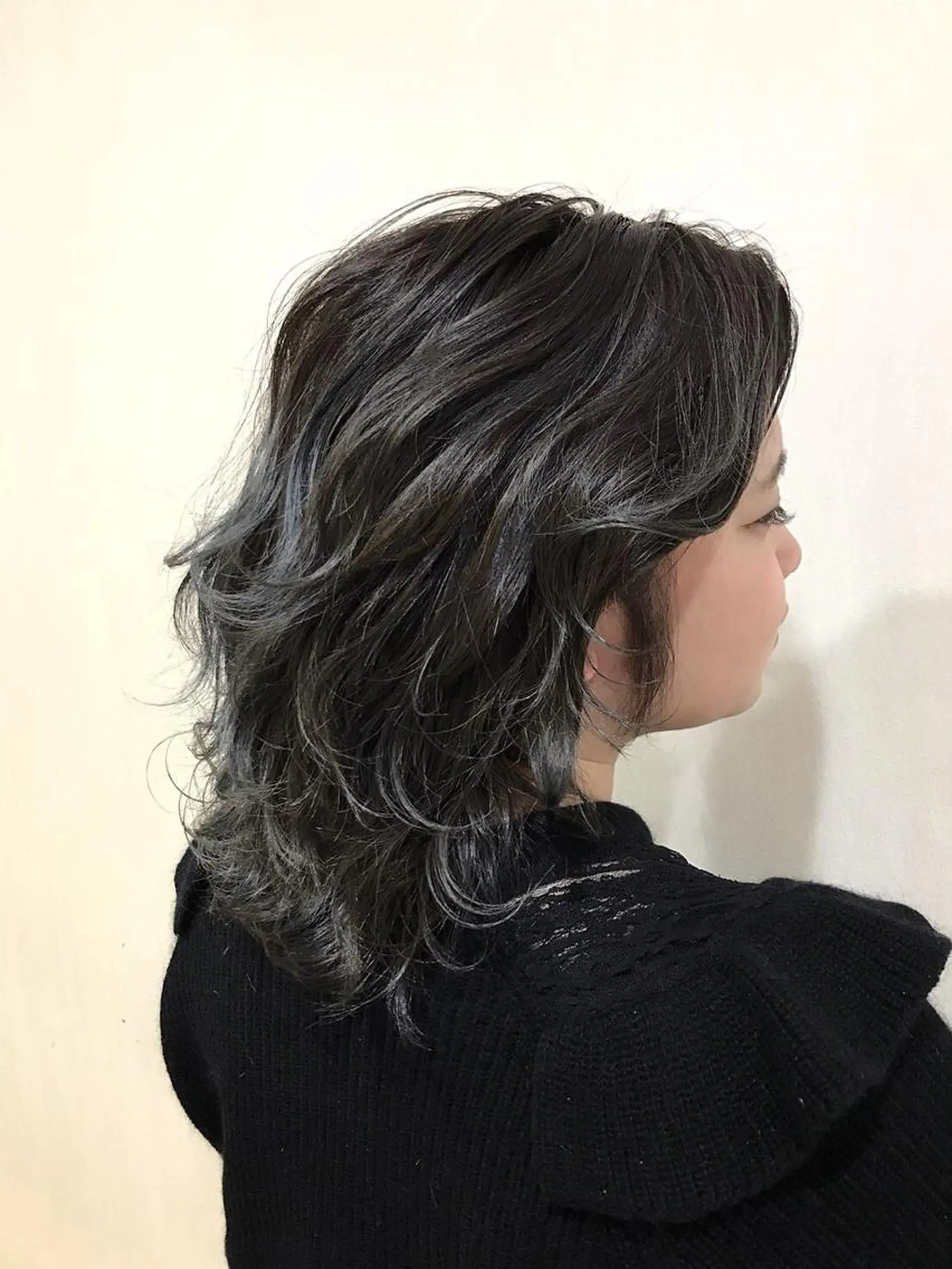 ミディアム カラー パーマ 小顔カット✨ 透明感カラー/村上のヘアスタイル