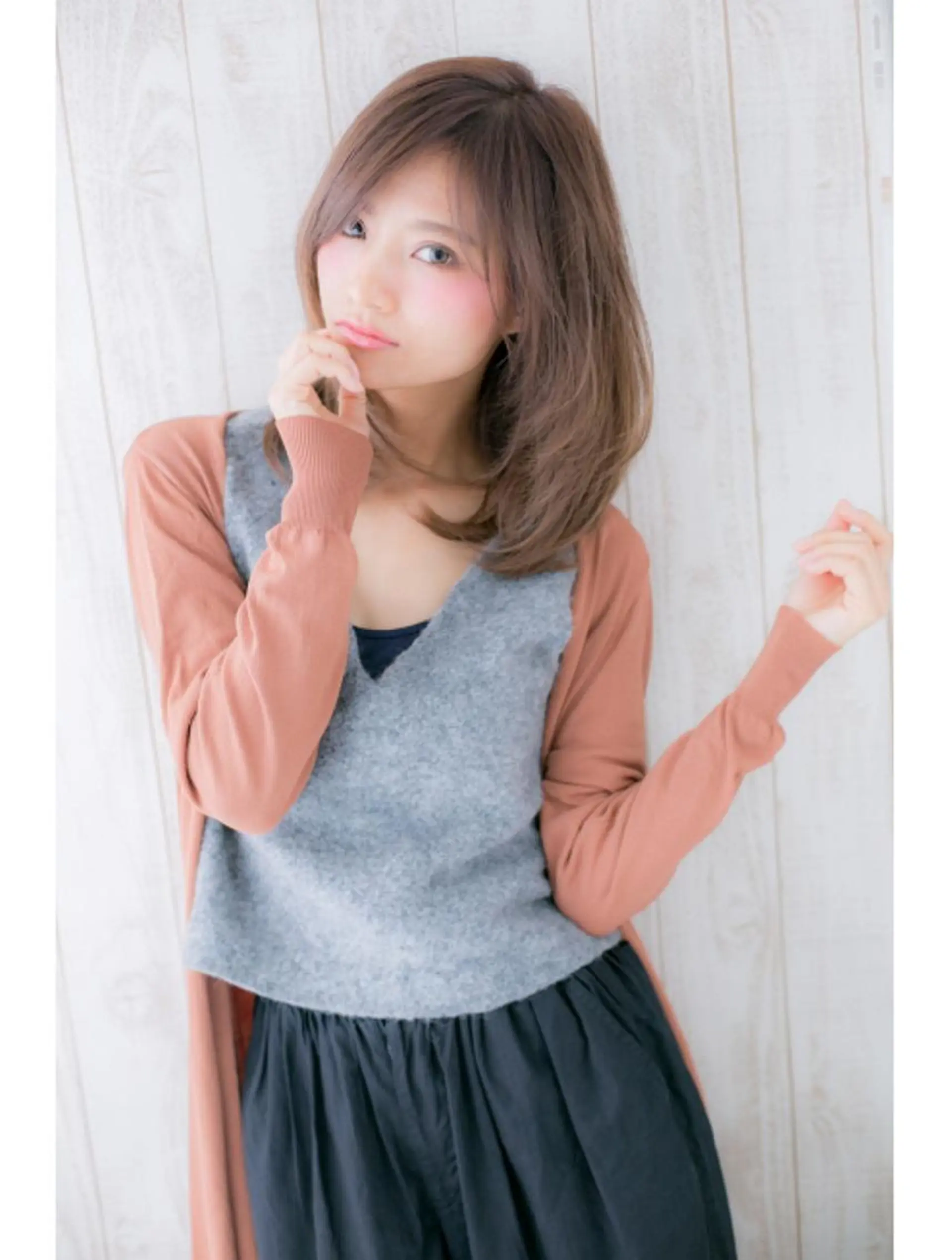 セミロング カラー ヘアカラー トリートメント motion所属・FUKUNAGA YUのヘアスタイル