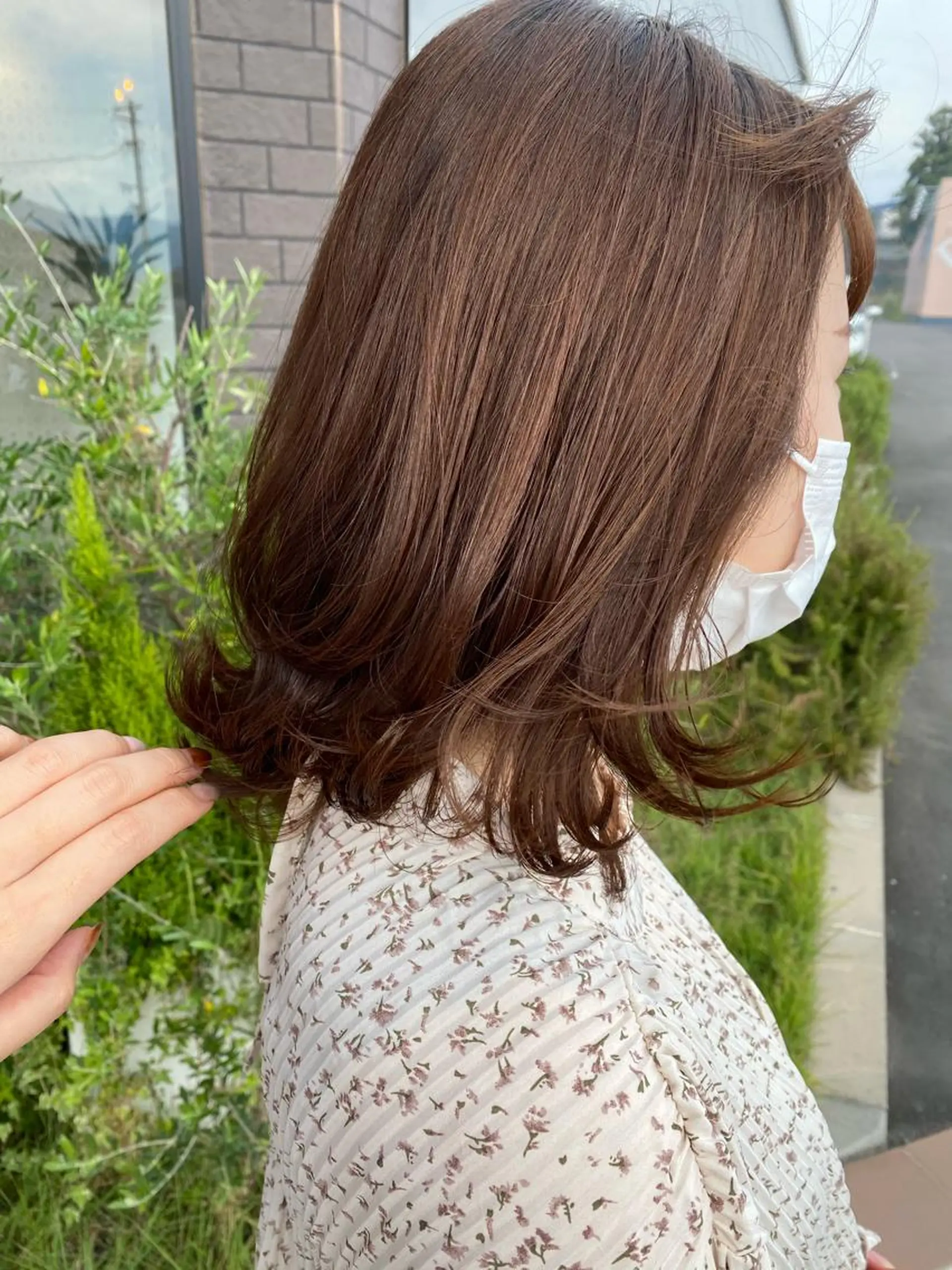 ミディアム くびれヘア くびれレイヤー レイヤーカット カット ヘアカラー ヤマグチ ナツキのヘアスタイル