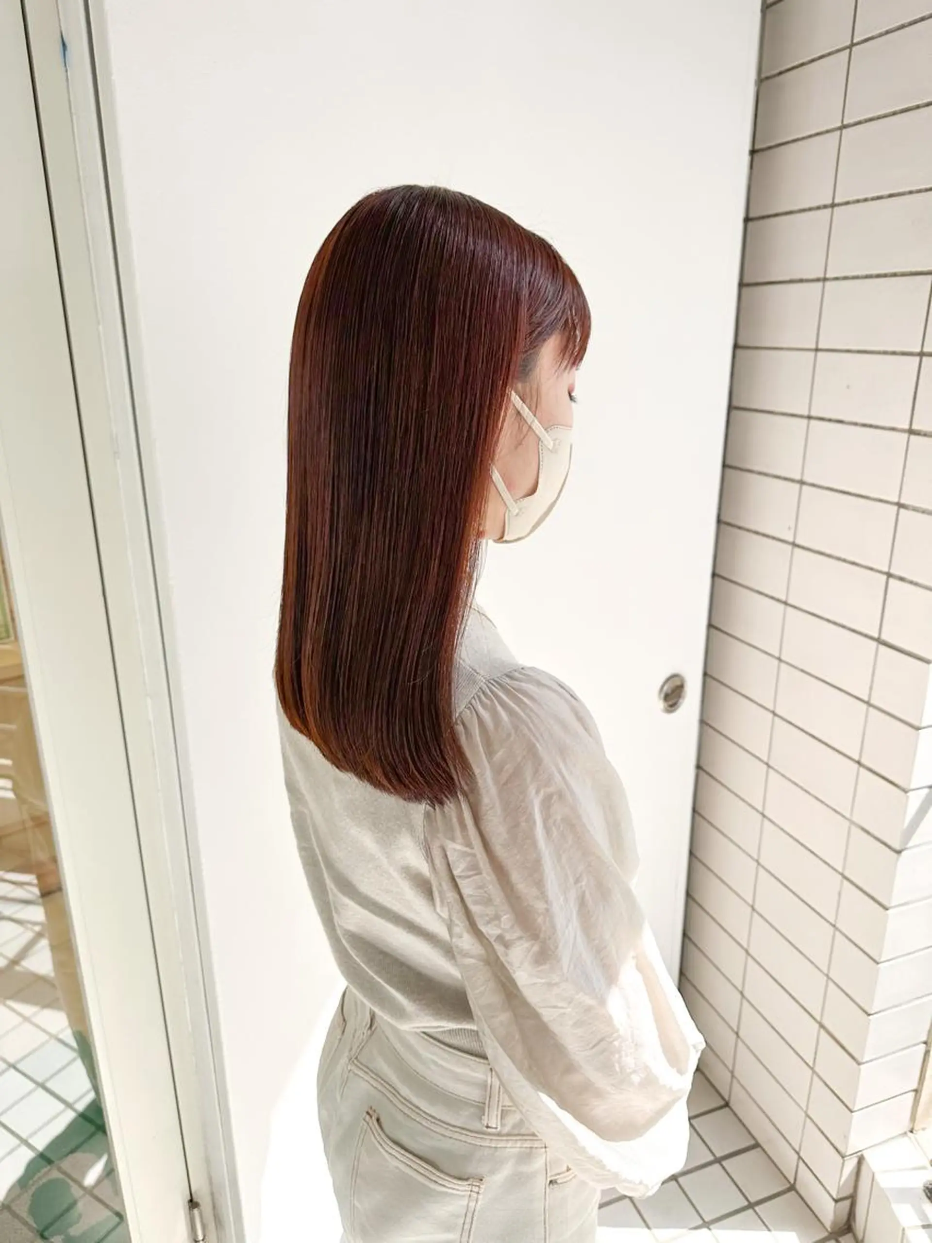 セミロング カラー 美髪⭐︎髪質改善 井上　康司のヘアスタイル