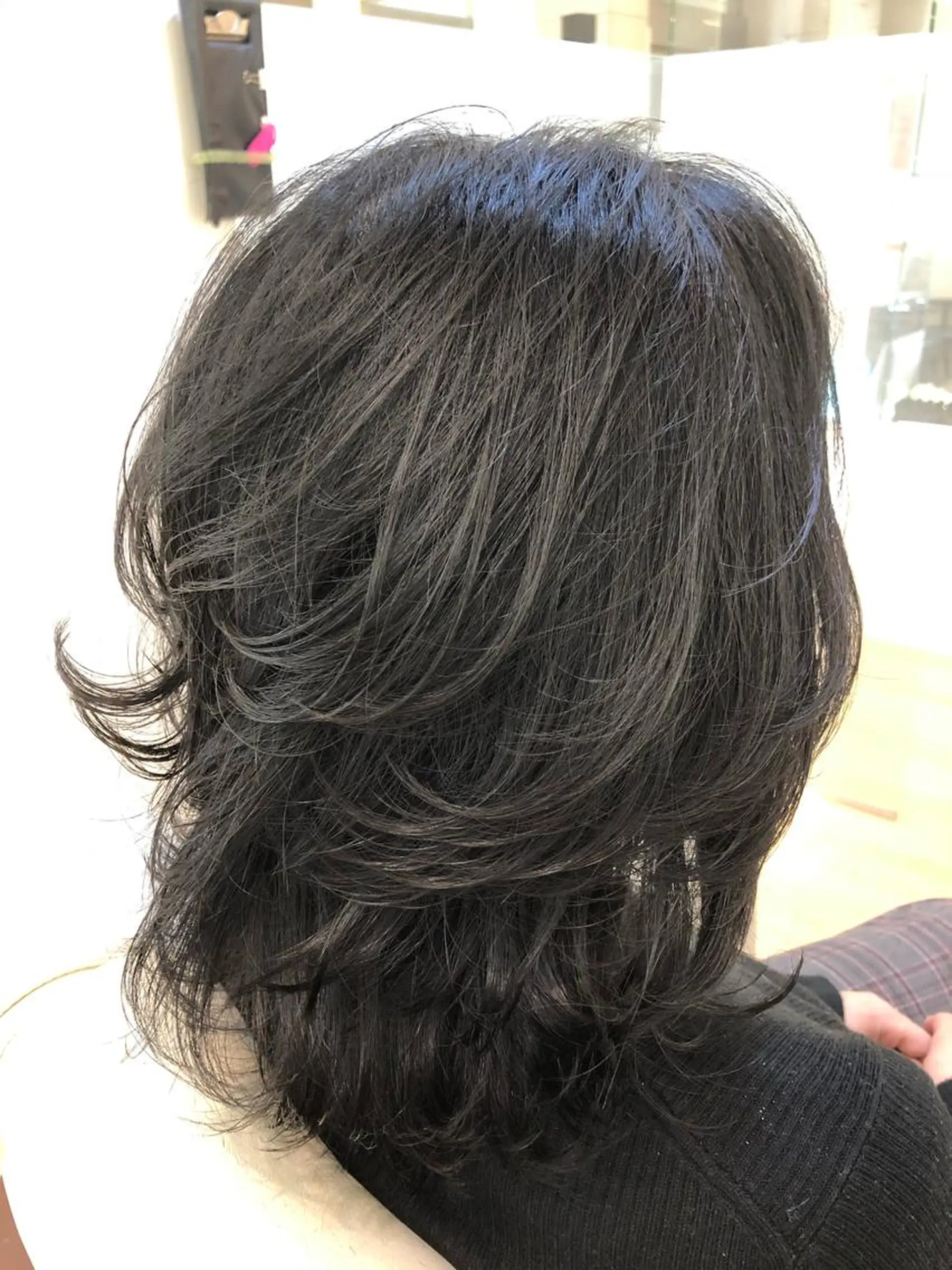 ミディアム パーマ カット パーマ 山岡 徹也のヘアスタイル