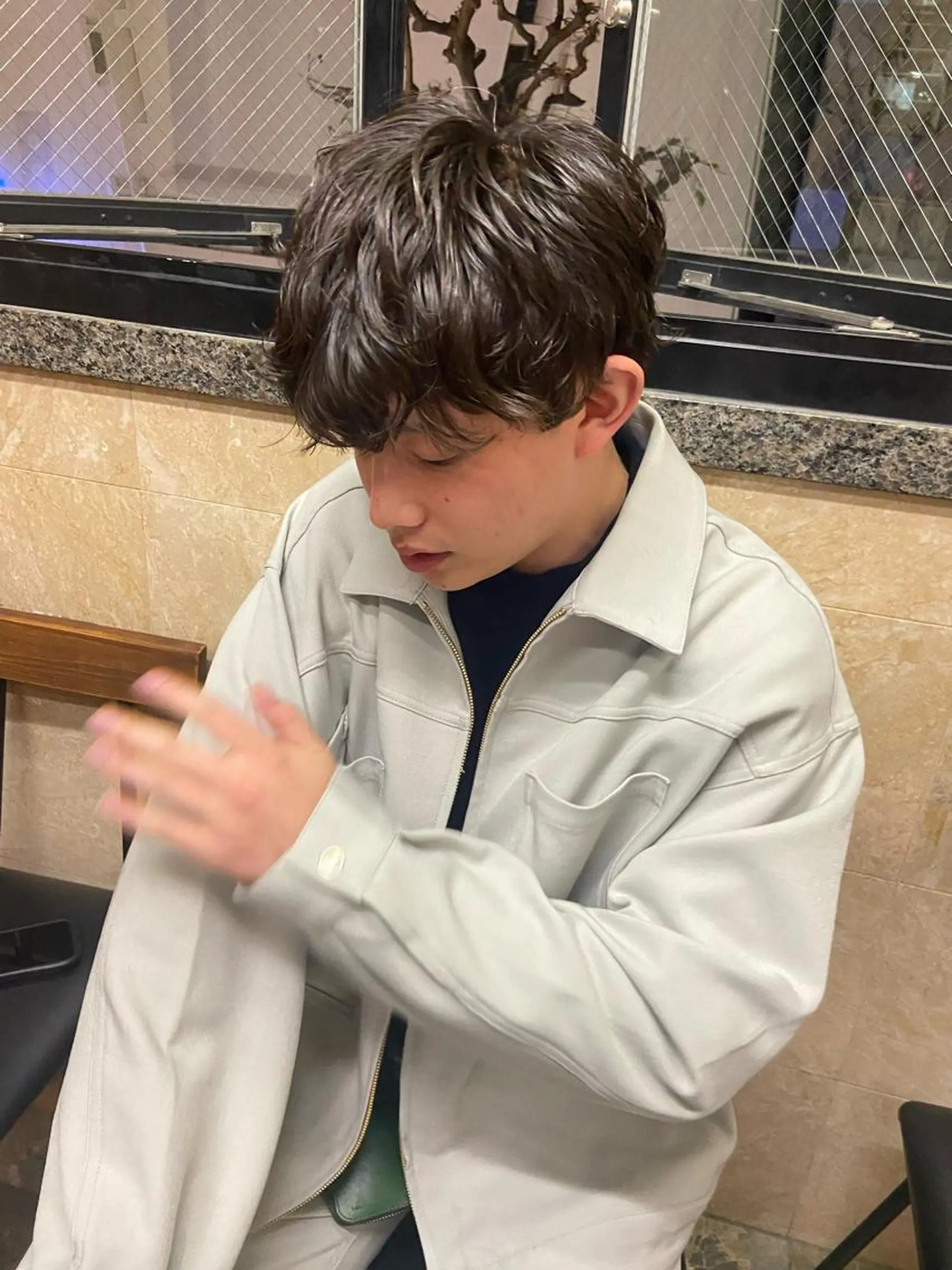 パーマ メンズ 地毛風艶カラー🌿 喜多夏海のヘアスタイル