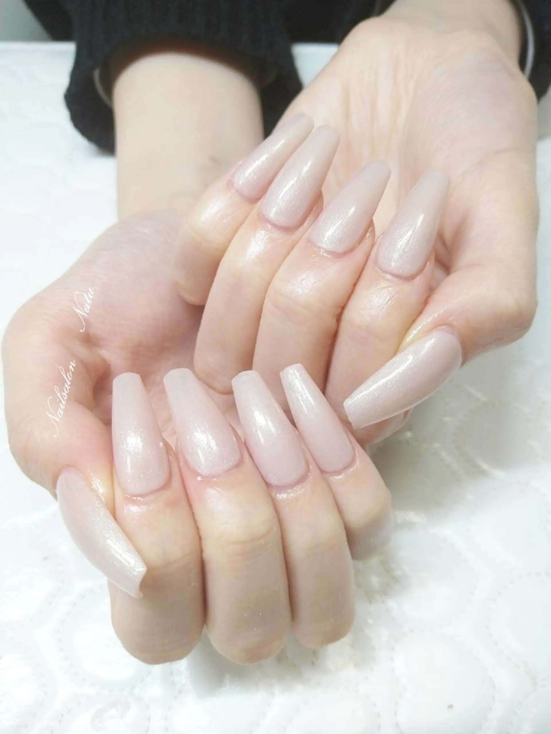 ネイル 長さ出し ワンカラーネイル nailsalon　 Natuのネイルデザイン