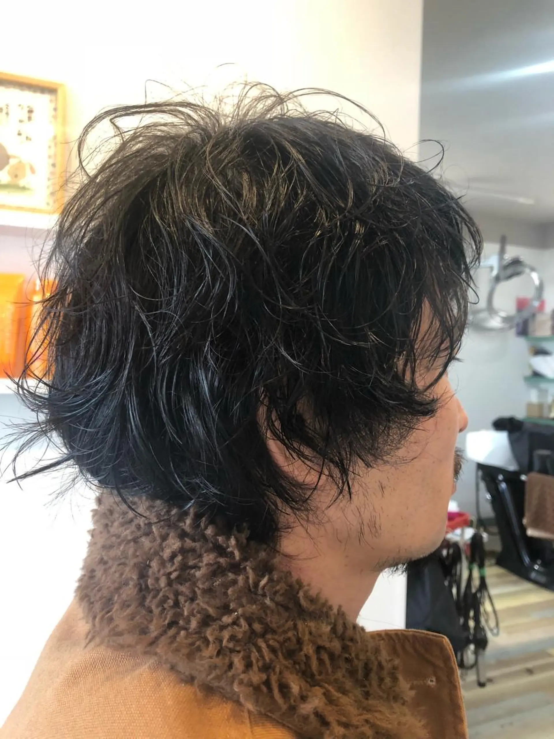 パーマ メンズ メンズパーマ カット パーマ 石野 智華のヘアスタイル