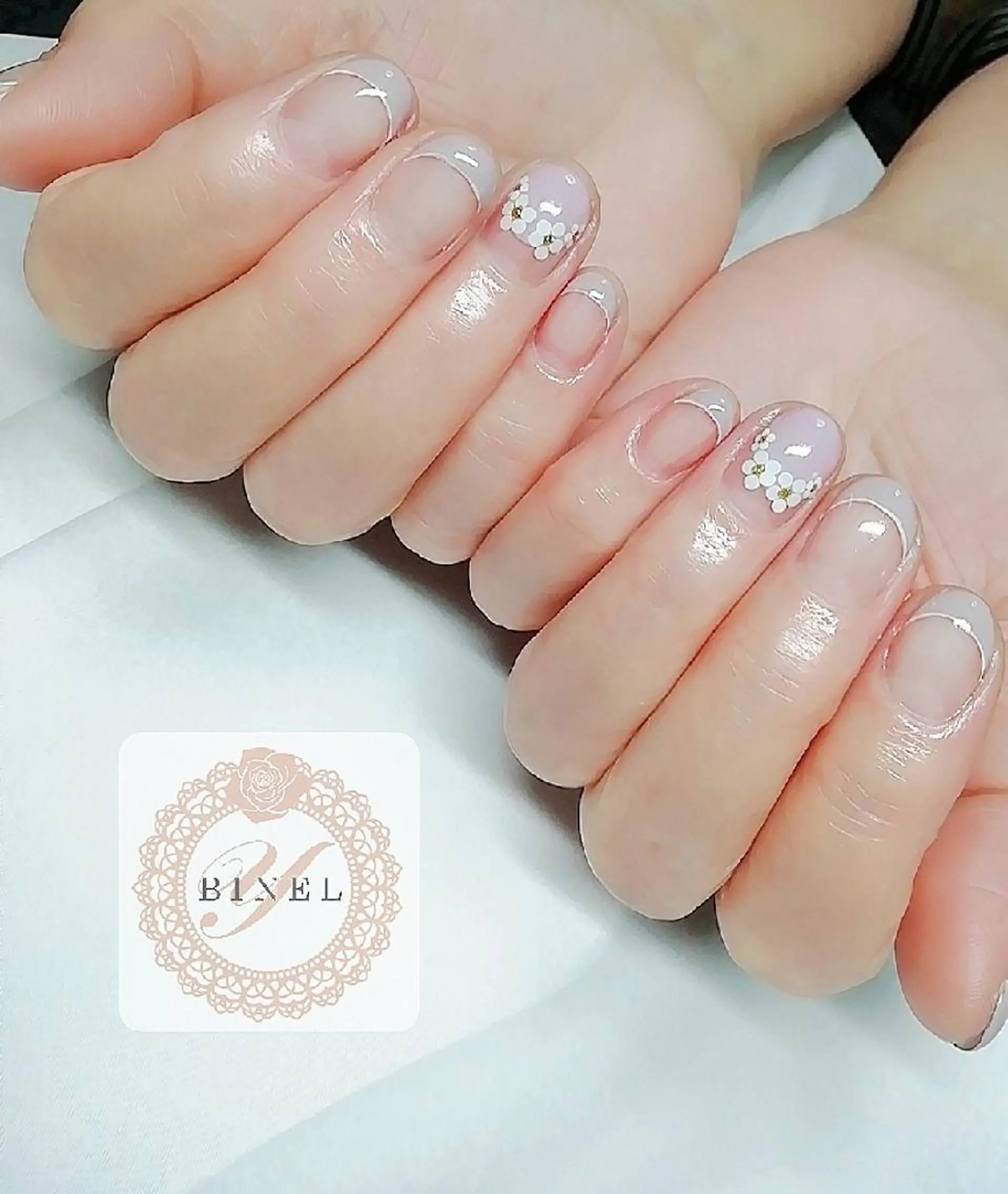 ネイル カジュアル フレンチネイル ハンドネイル Nail Salon Y.BINELのネイルデザイン