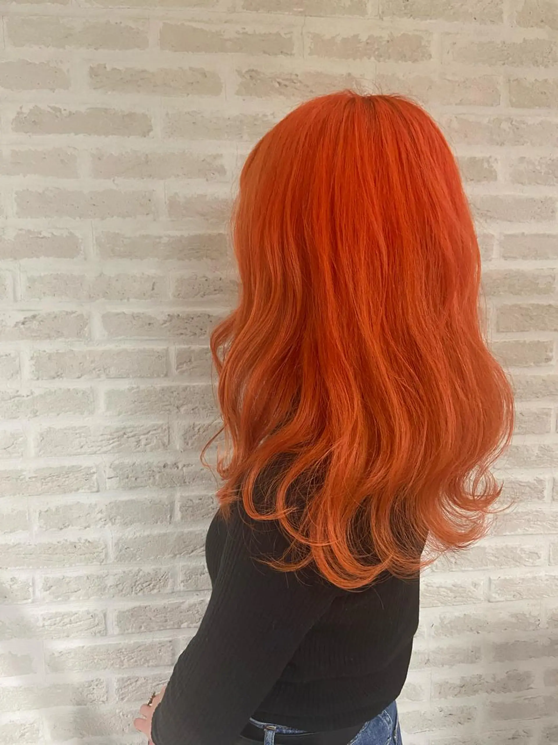 ロング カラー ヘアアレンジ オレンジ 米村(北岡)慶子 お店変わりました!のヘアスタイル