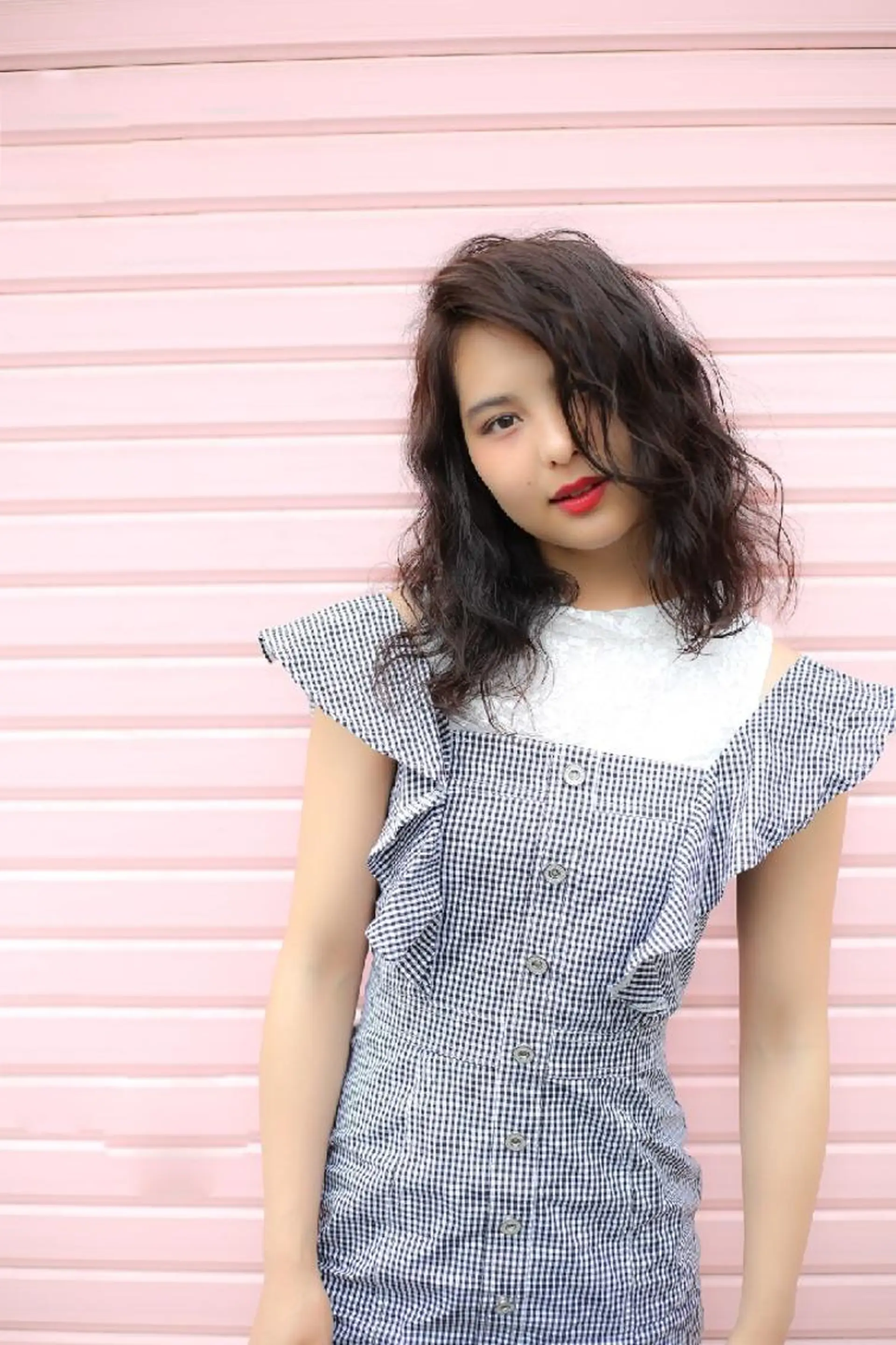 ミディアム カラー パーマ 田邉 俊和のヘアスタイル