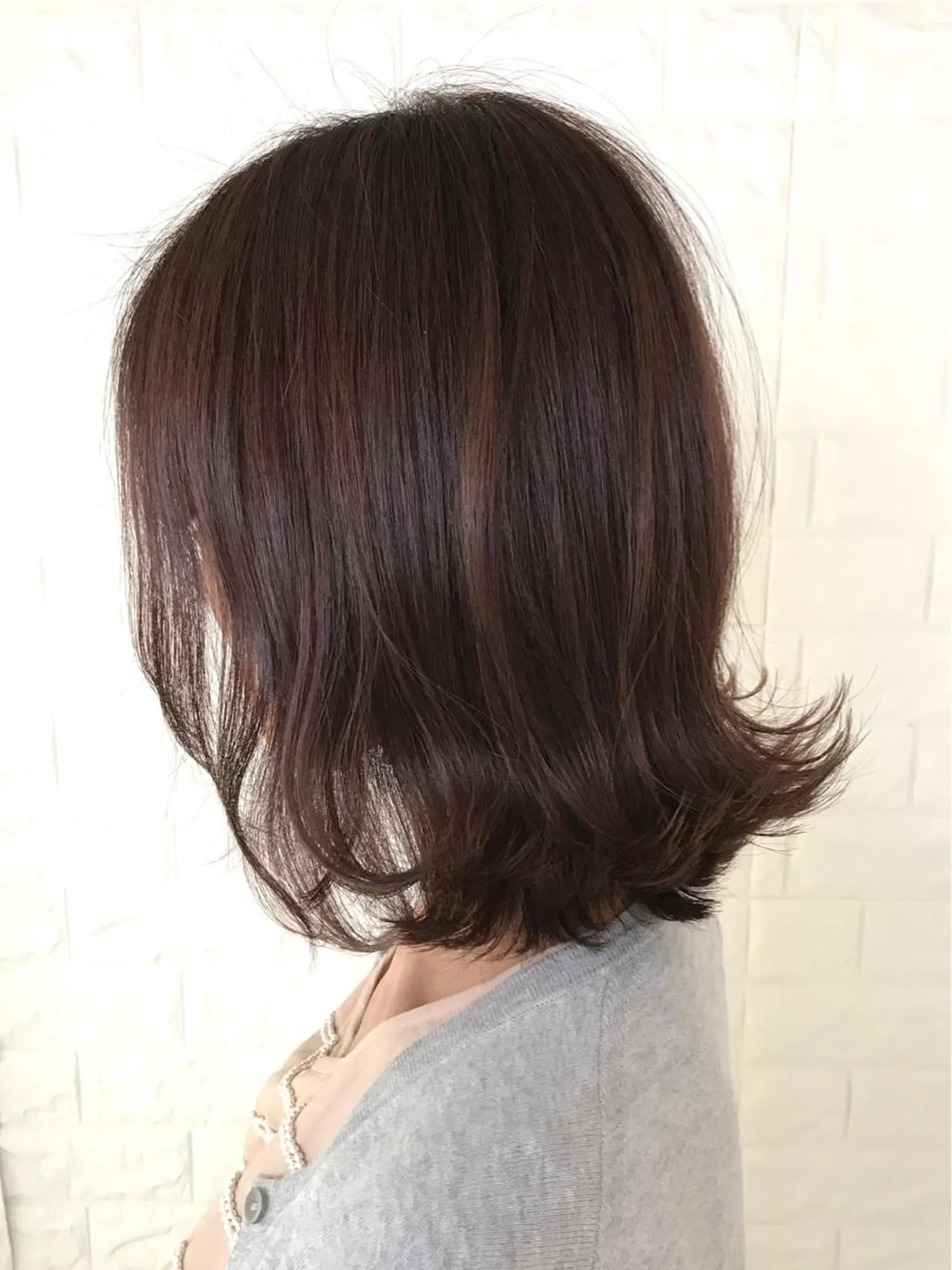 ミディアム カラー ボルドーカラー イルミナカラー エイジングケア特化 美容師✂️山崎竜二のヘアスタイル