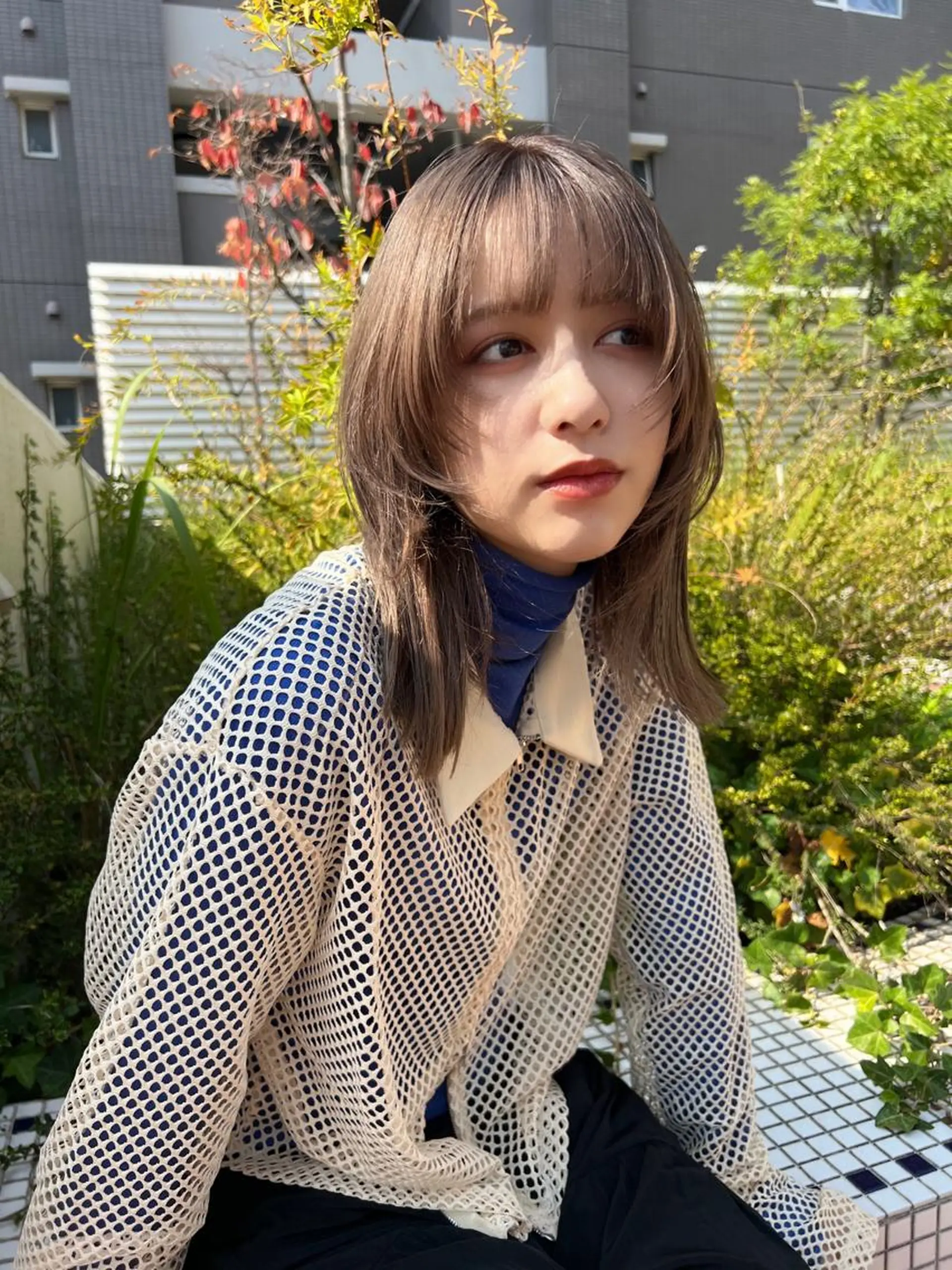 ミディアム カラー MARU レイヤー/パーマのヘアスタイル