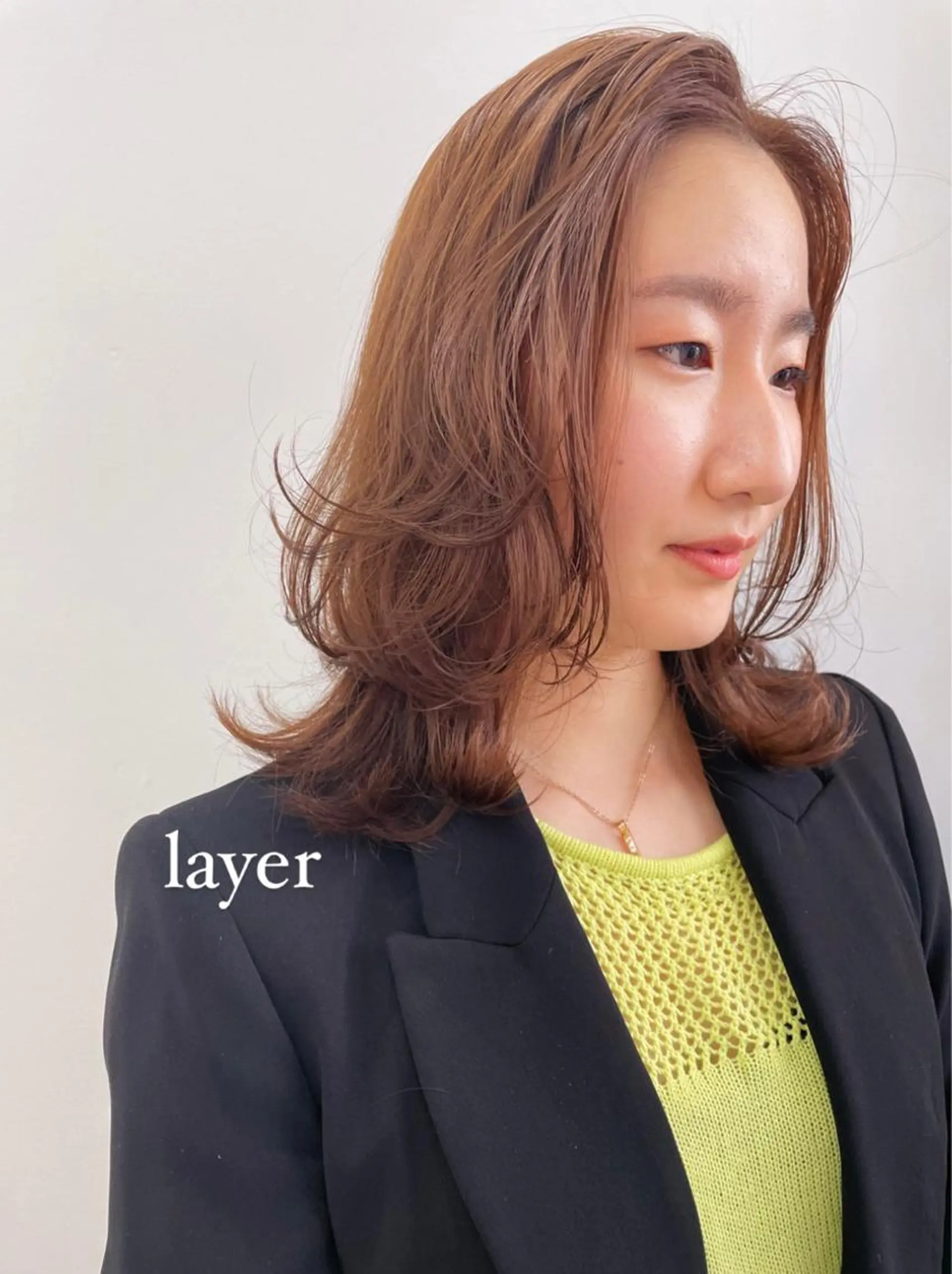 ミディアム カラー パーマ 💖美髪矯正💖 辻未侑のヘアスタイル