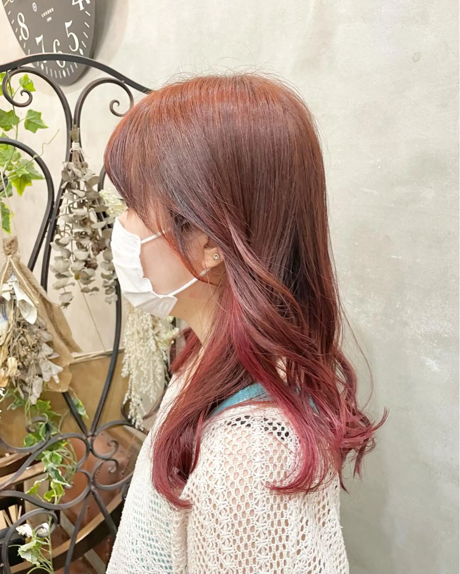 セミロング カラー ヘアアレンジ カット ヘアカラー トリートメント 【ピンク/韓国ヘア/ ヘアセット】亜海のヘアスタイル