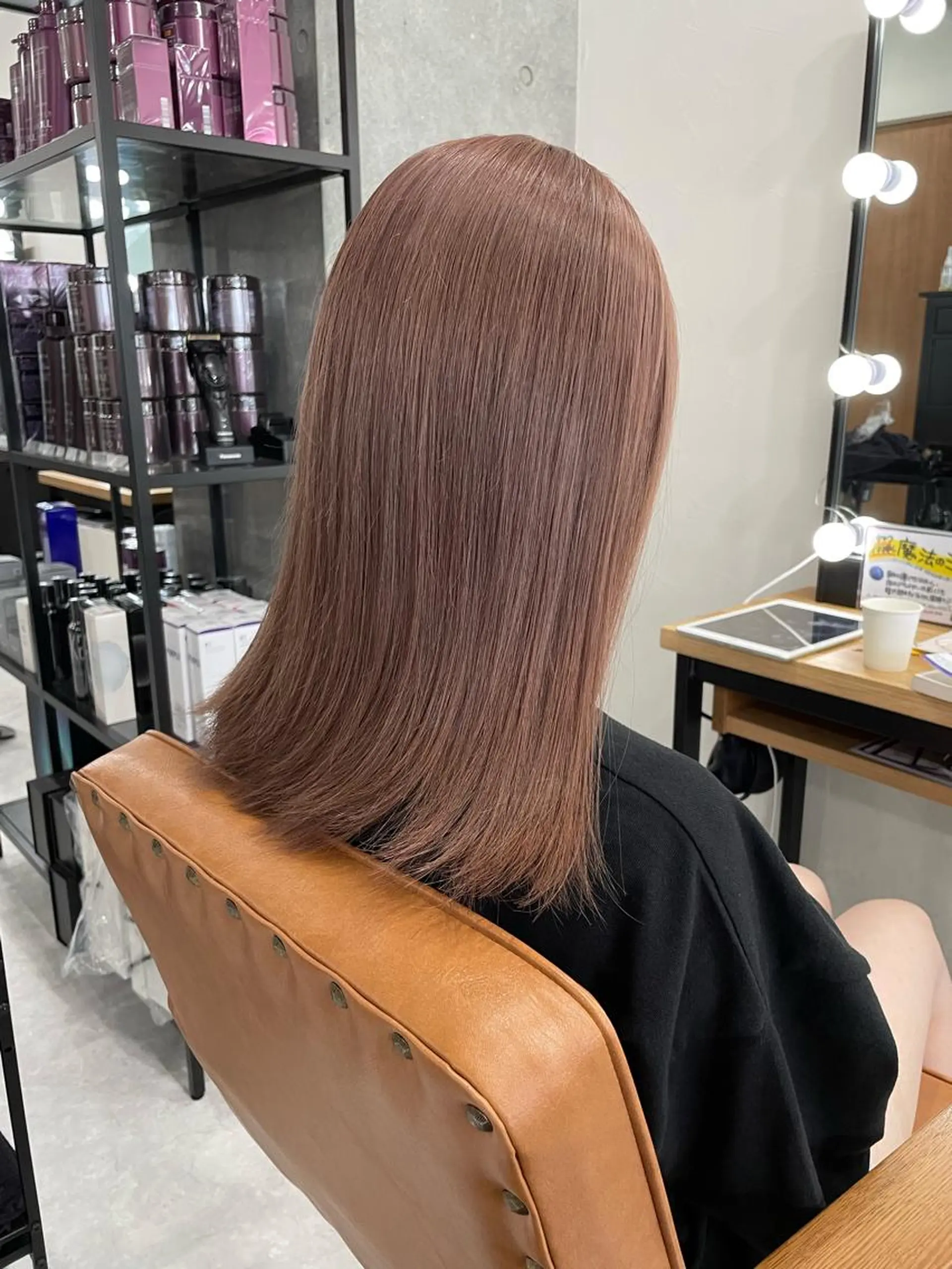 ミディアム カラー 韓国ヘア特化💍 tiam💍ブリーチのヘアスタイル